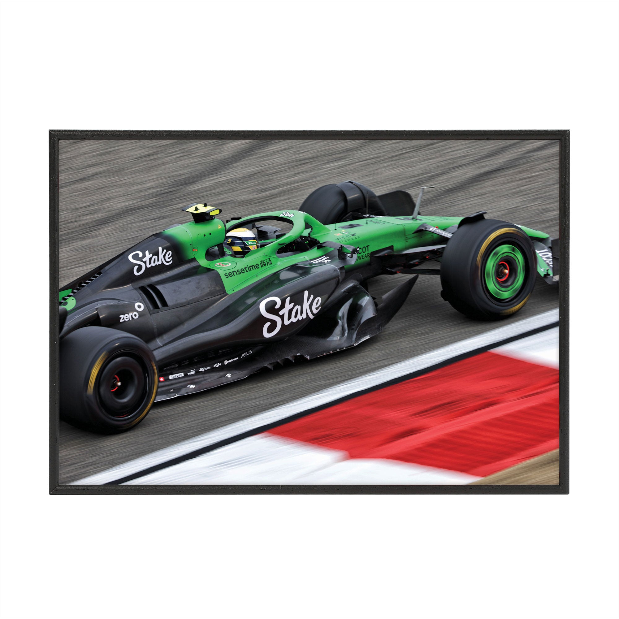 Gabriel Bortoleto 2025 Stake F1 Team Kick Sauber Box Frame Print - Pre-Season Testing
