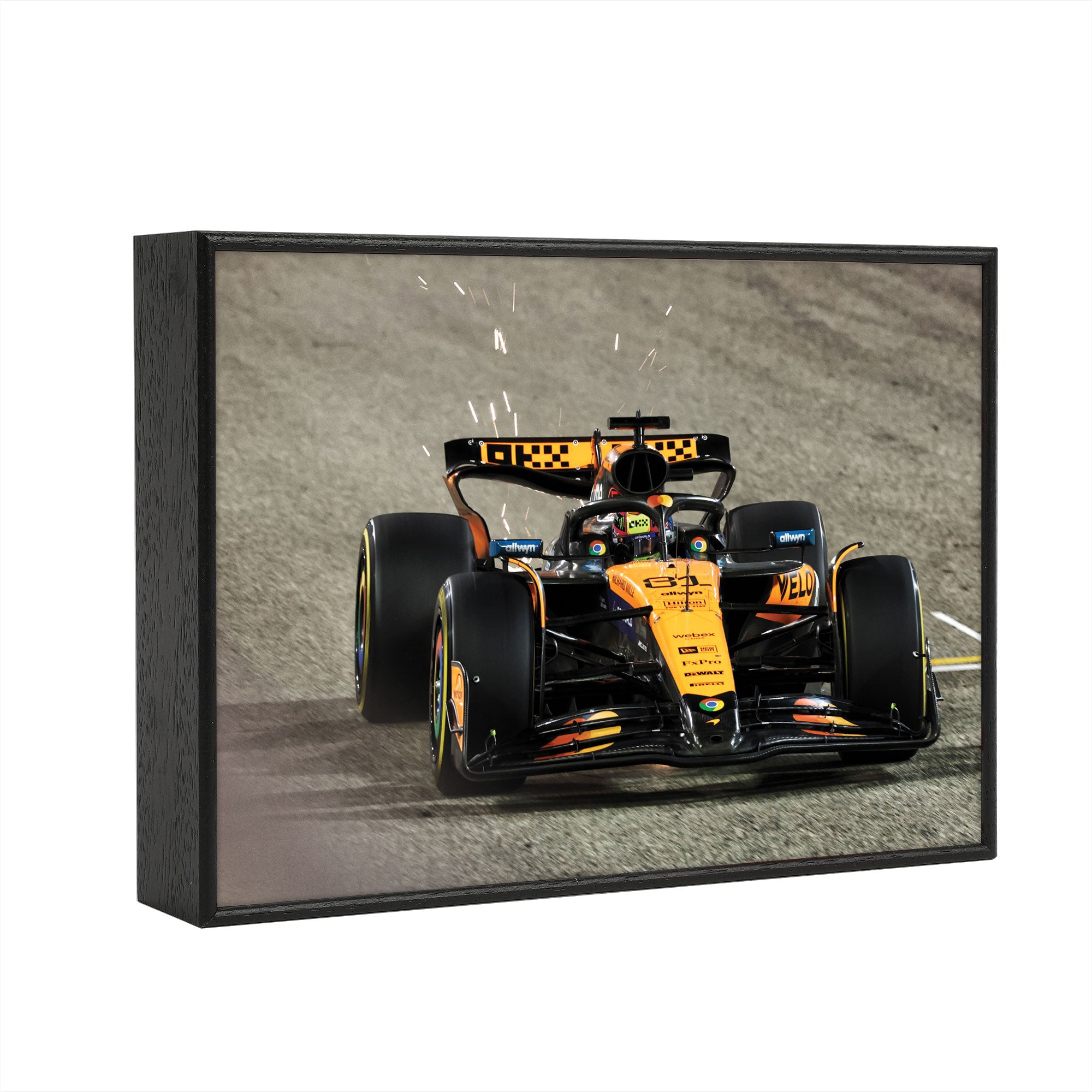 Oscar Piastri 2025 McLaren F1 Team Print - Bahrain GP - Box Frame