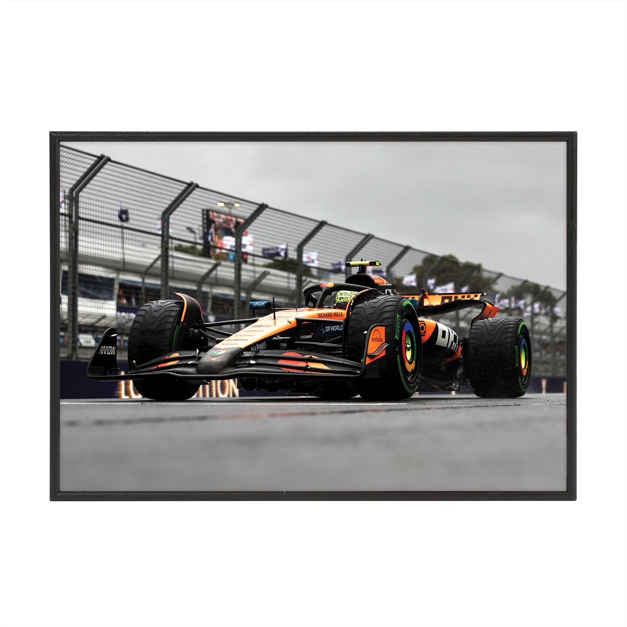 Lando Norris 2025 McLaren F1 Team Print - Australian GP - Box Frame