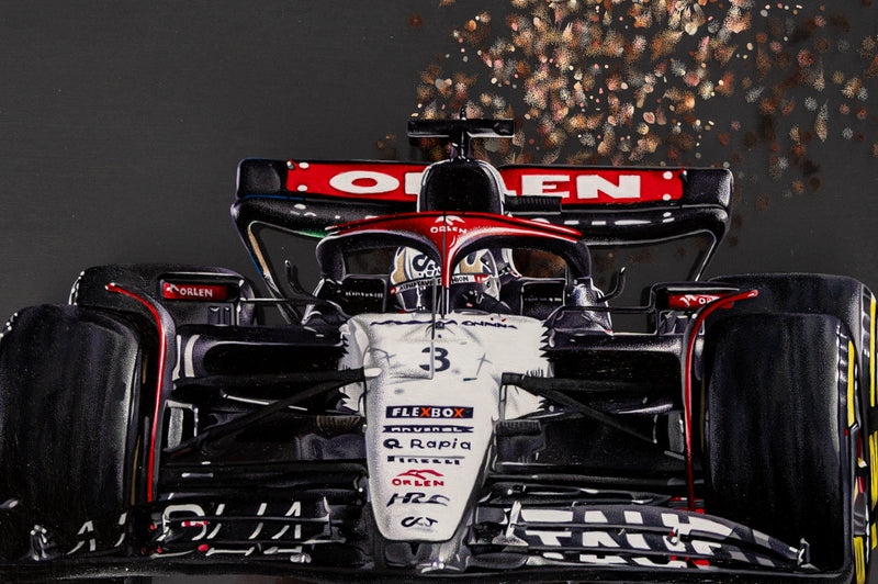 Daniel Ricciardo “Thunderstruck” 3D Painting by Bruce Sulzberg