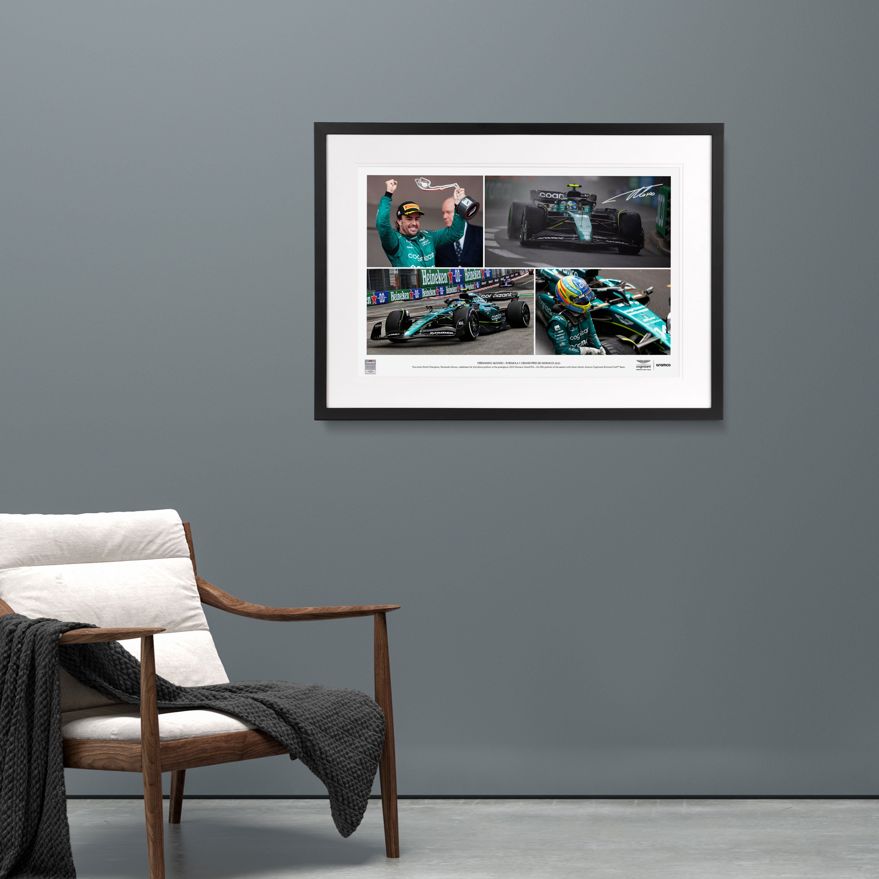 Fernando Alonso 2023 Signed Photo Collage – Monaco GP