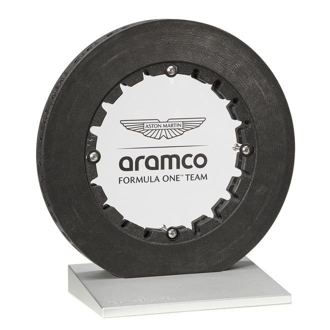 Aston Martin Aramco F1 Team Brake Disc on Display