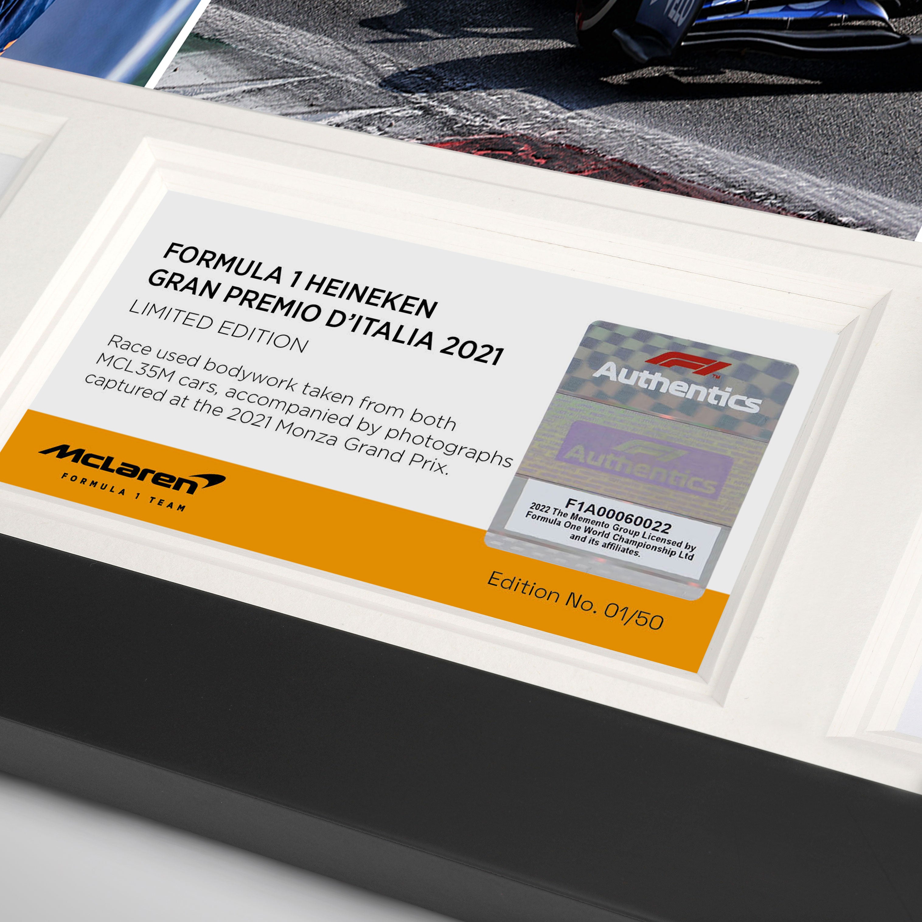 Limited-Edition McLaren F1 Team 2021 Double Podium Finish Bodywork & Photo - Italian GP