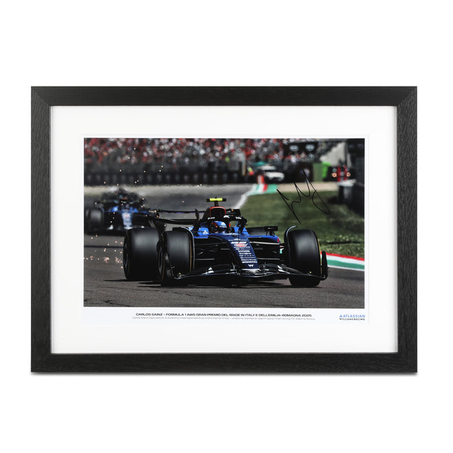 Carlos Sainz 2025 Atlassian Williams Racing Signed Photo - Emilia-Romagna GP