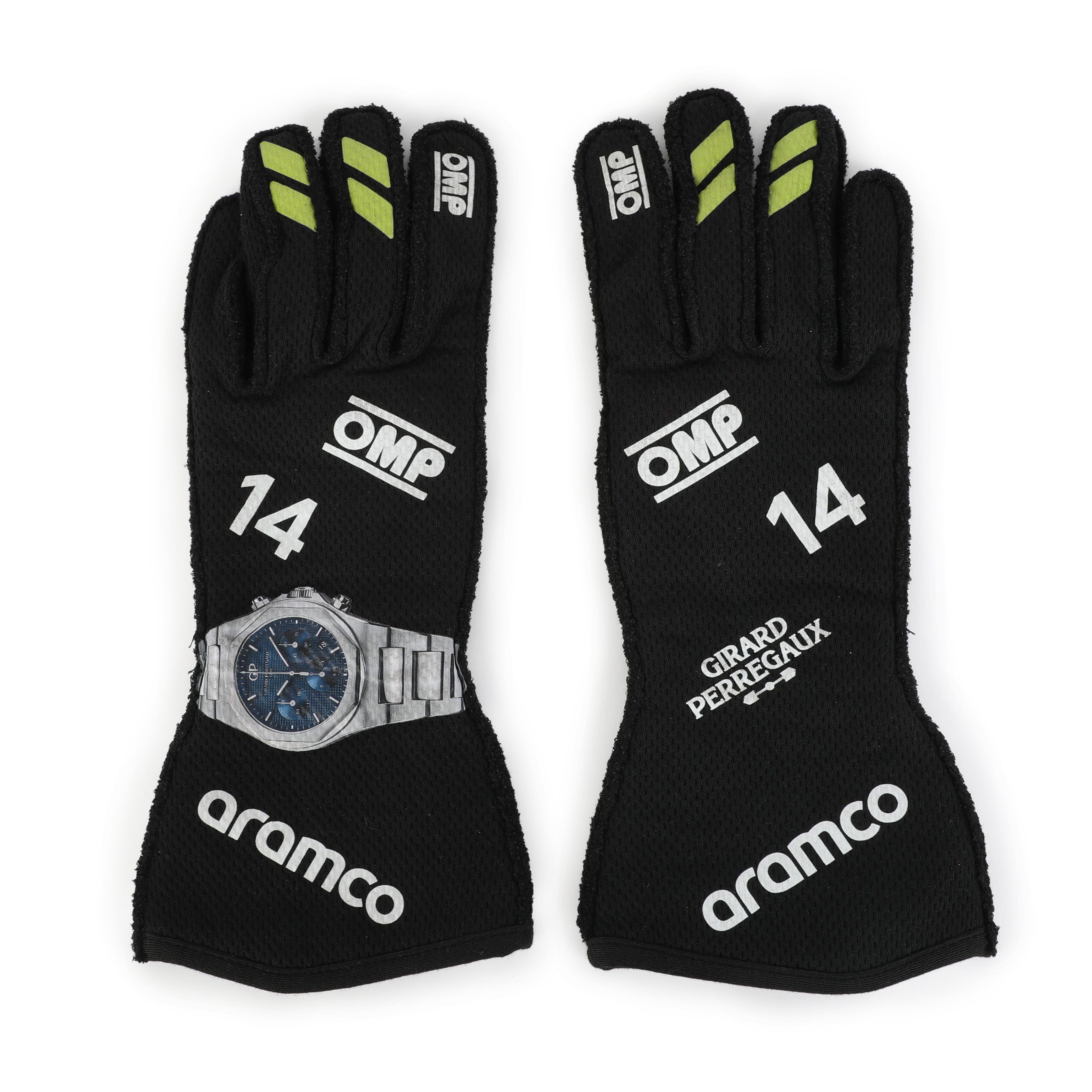 Fernando Alonso Un-Signed 2024 Aston Martin Aramco Formula One Team Grand Prix Used Gloves
