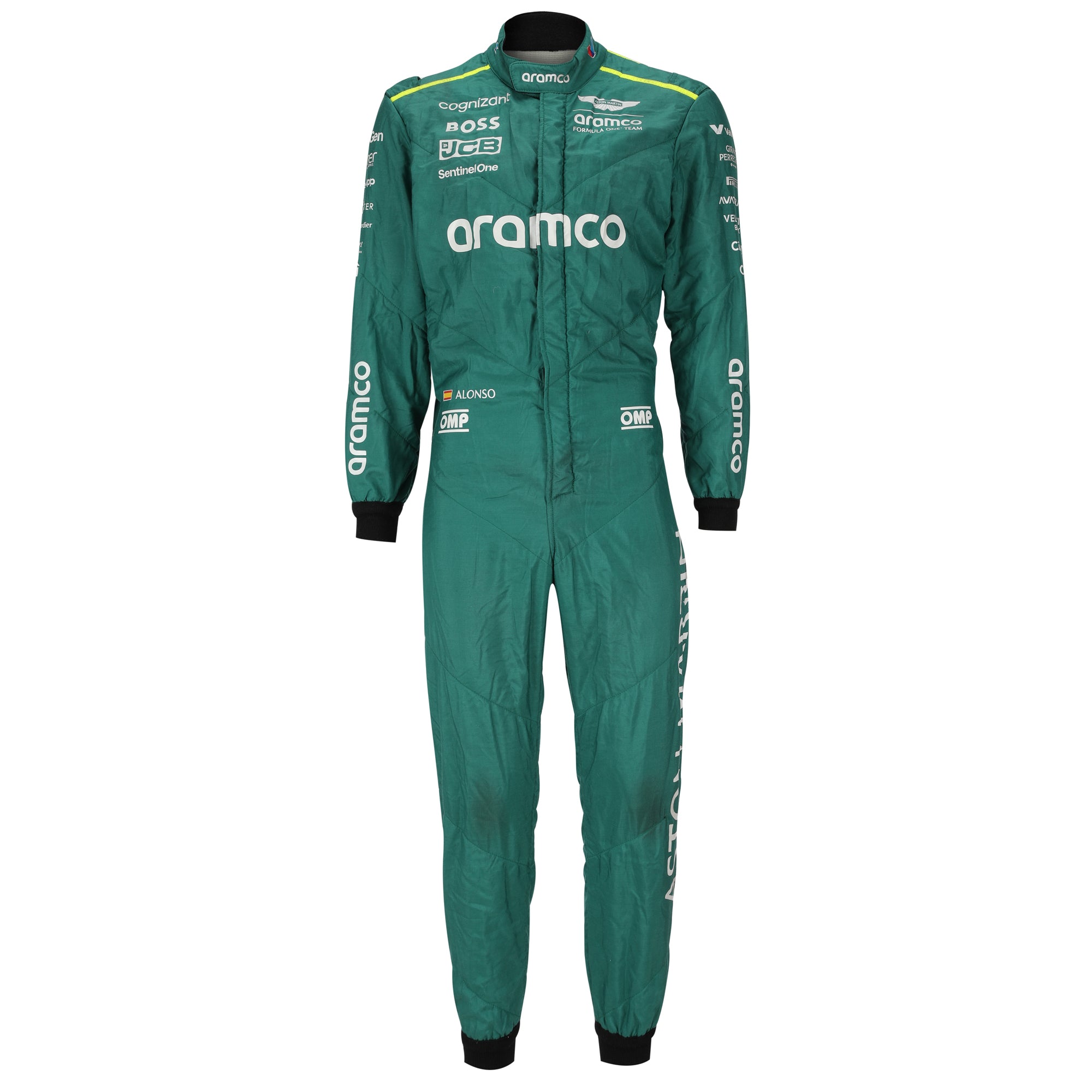 Fernando Alonso Un-Signed 2024 Aston Martin Aramco Formula One Team Grand Prix Used Suit