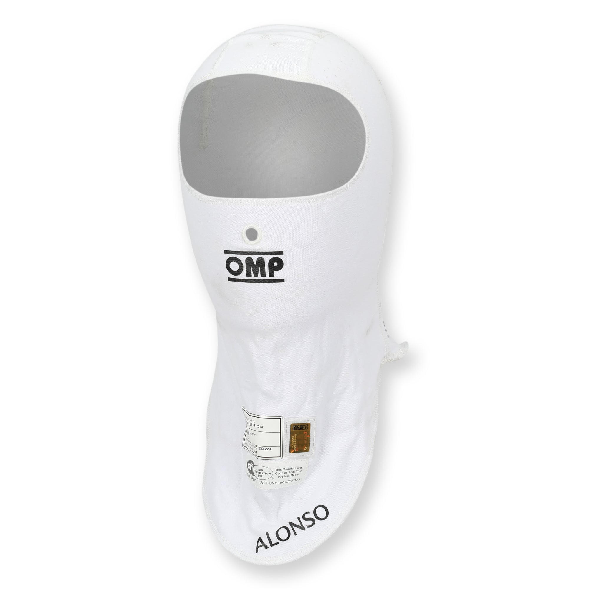 Fernando Alonso Un-Signed 2024 Aston Martin Aramco Formula One Team Grand Prix Used Balaclava - Italian GP