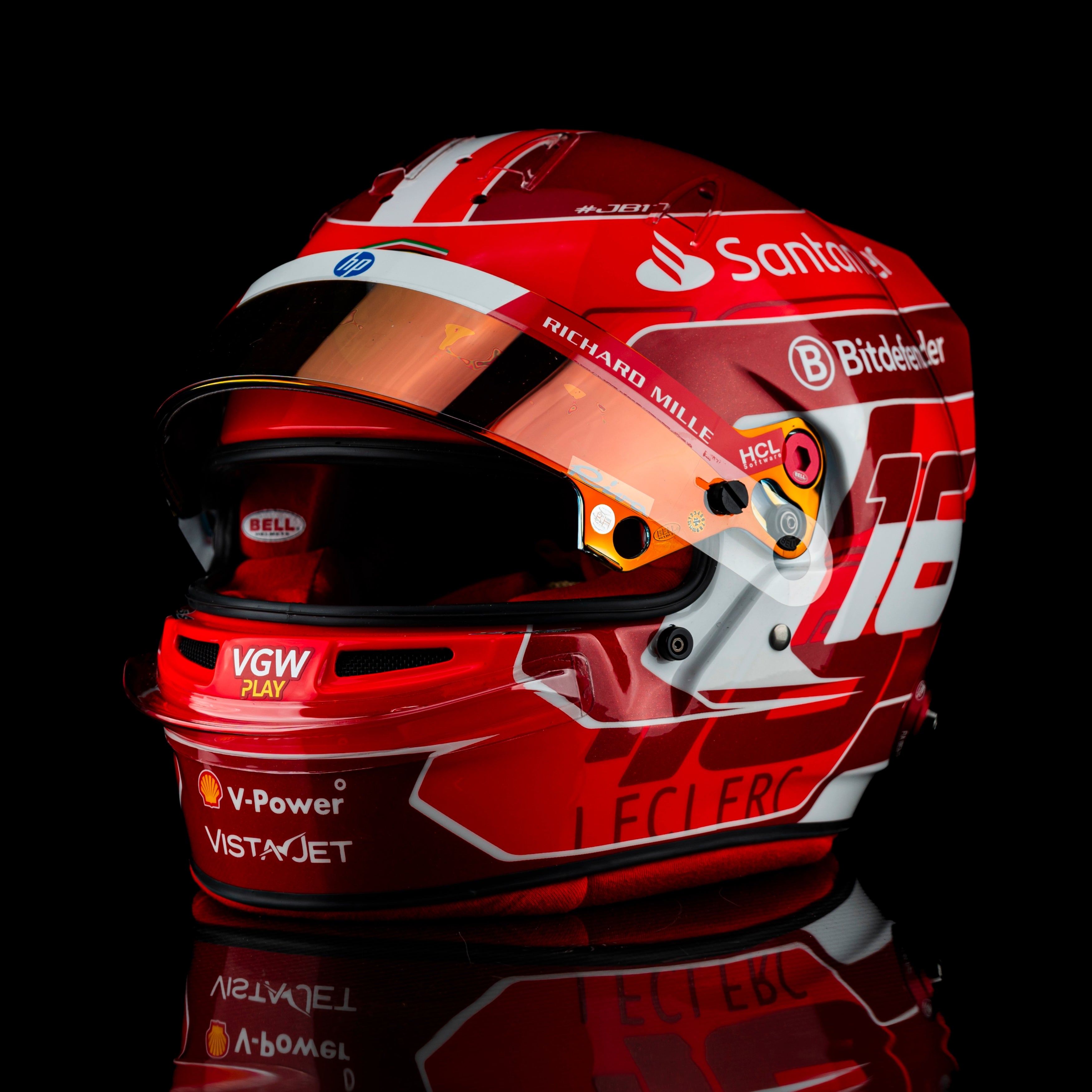Charles Leclerc Official Bell Replica Helmet – 2024 Formula One Season