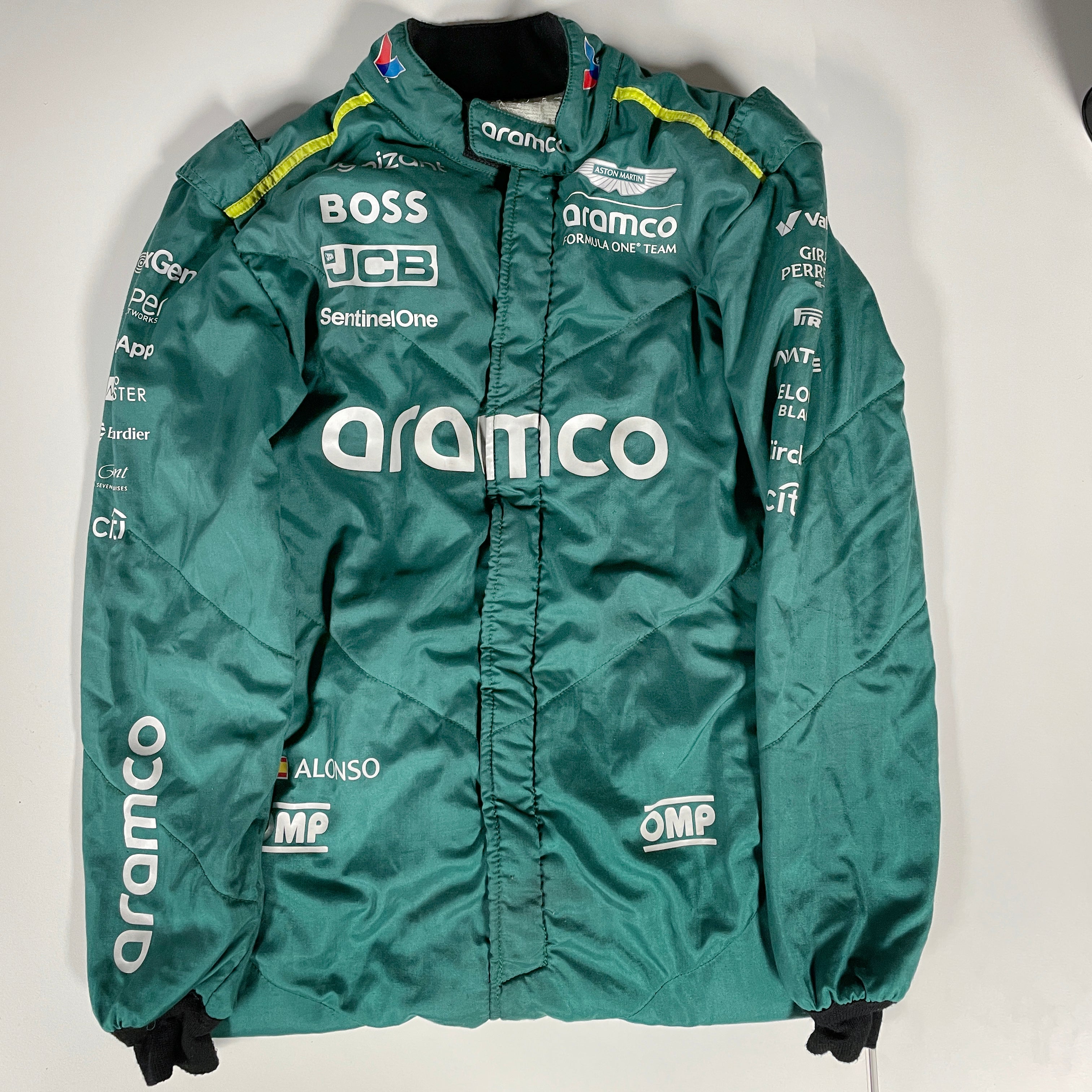 Fernando Alonso Un-Signed 2024 Aston Martin Aramco Formula One Team Grand Prix Used Suit