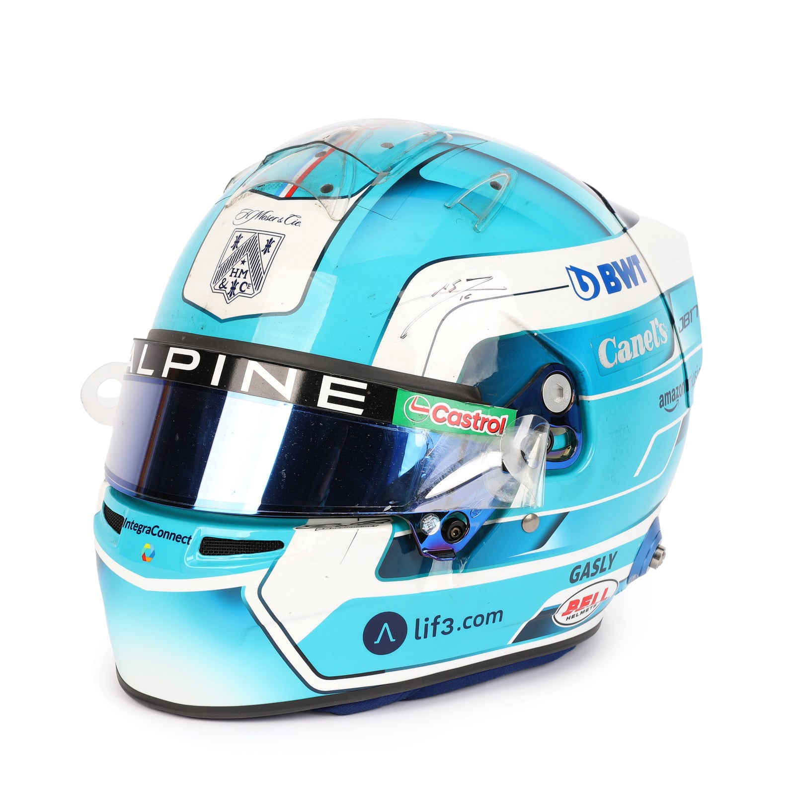 Pierre Gasly Signed 2024 BWT Alpine F1 Team Race Used Helmet - US GP