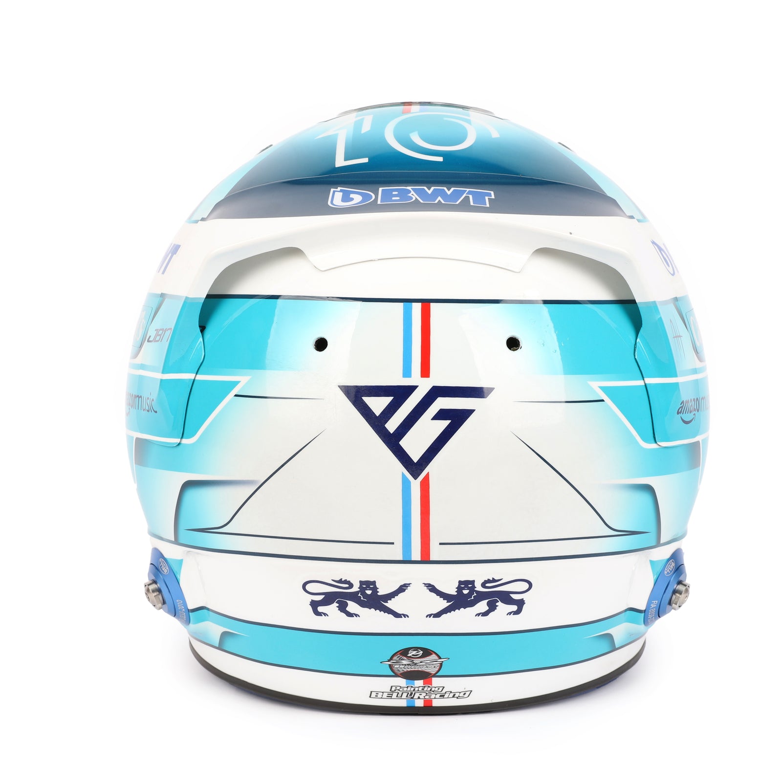 Pierre Gasly Signed 2024 BWT Alpine F1 Team Race Used Helmet - US GP