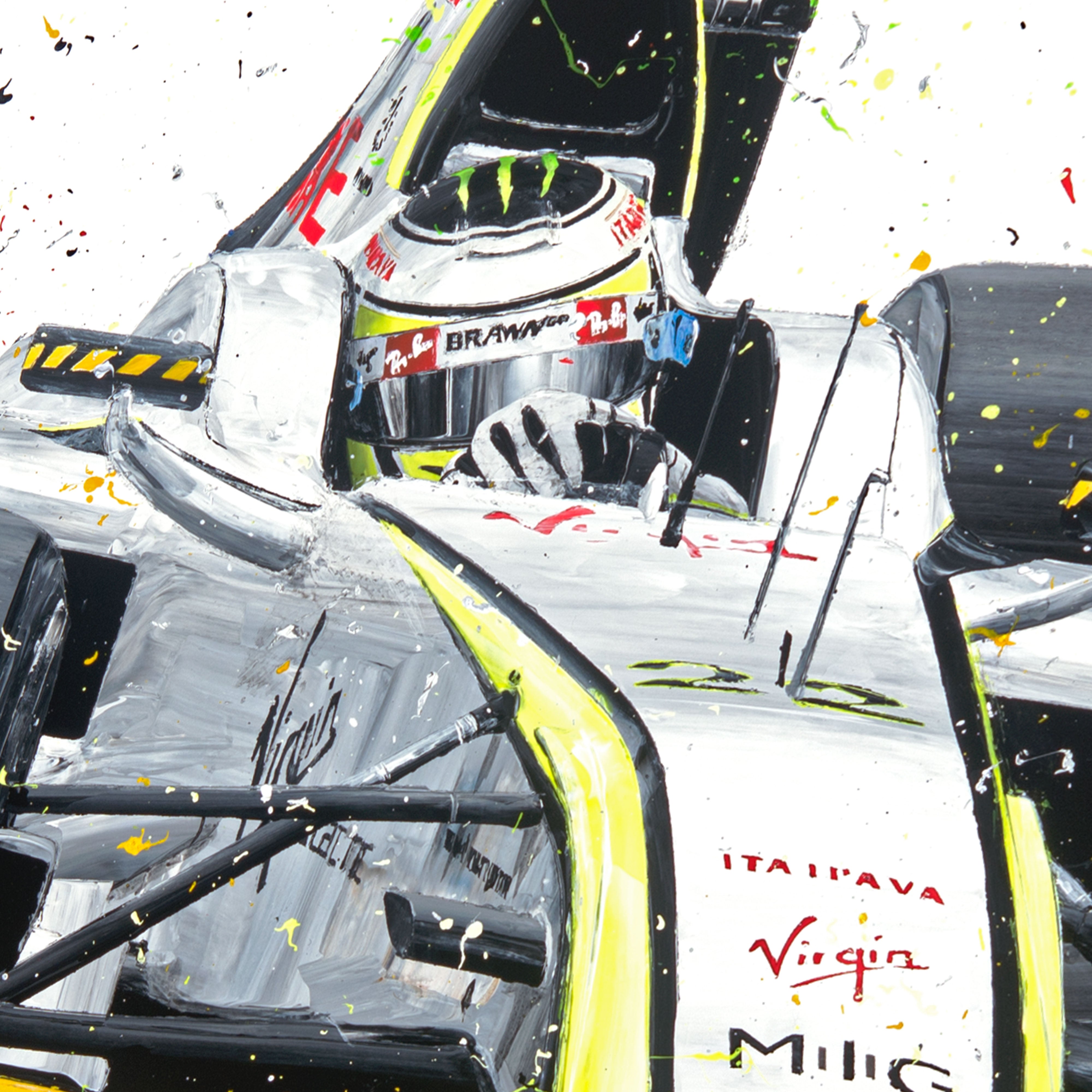 Jenson Button 2009 Brawn GP Print – David Johnson