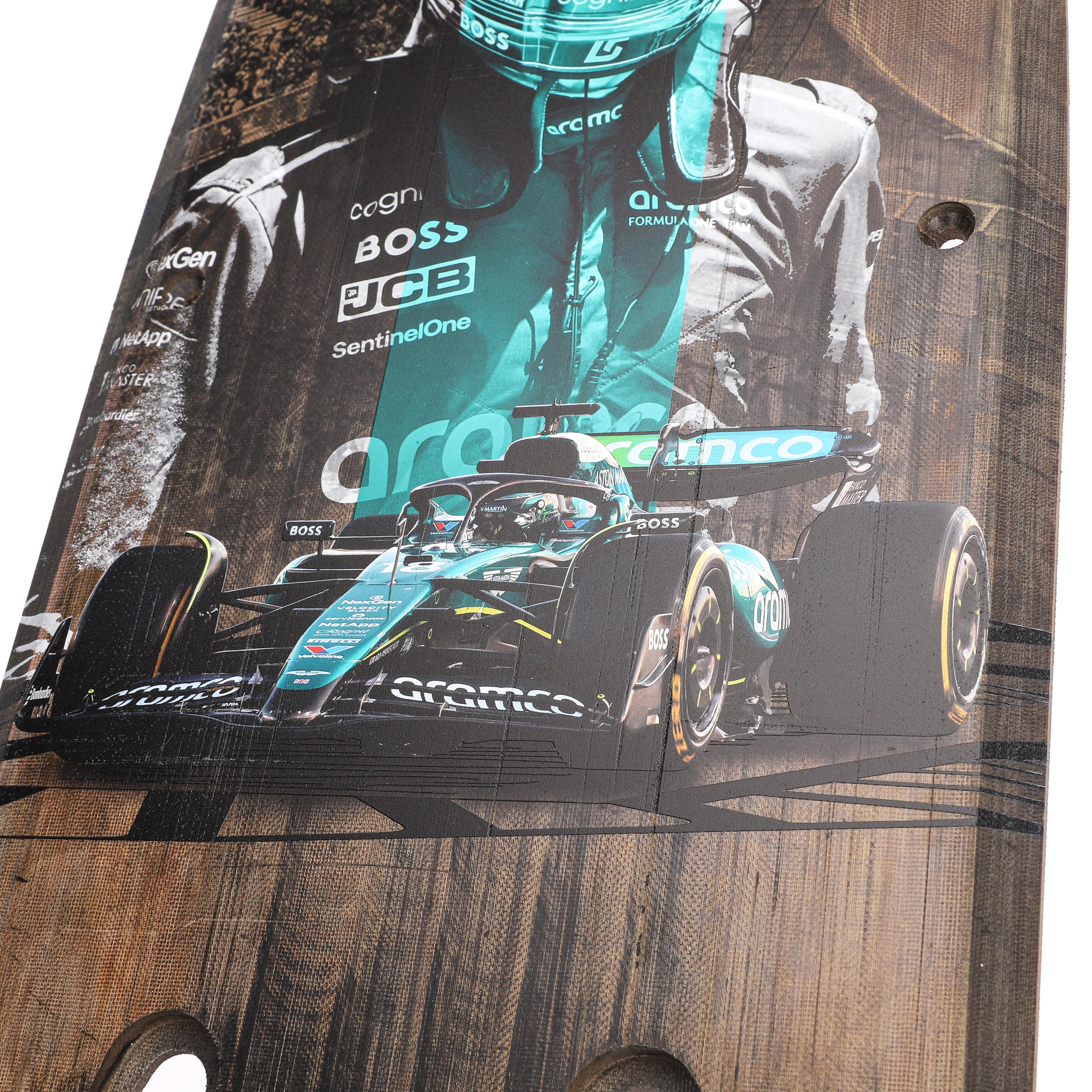 Lance Stroll 2024 Aston Martin Aramco F1® Team Skid Block Plank Wall Art