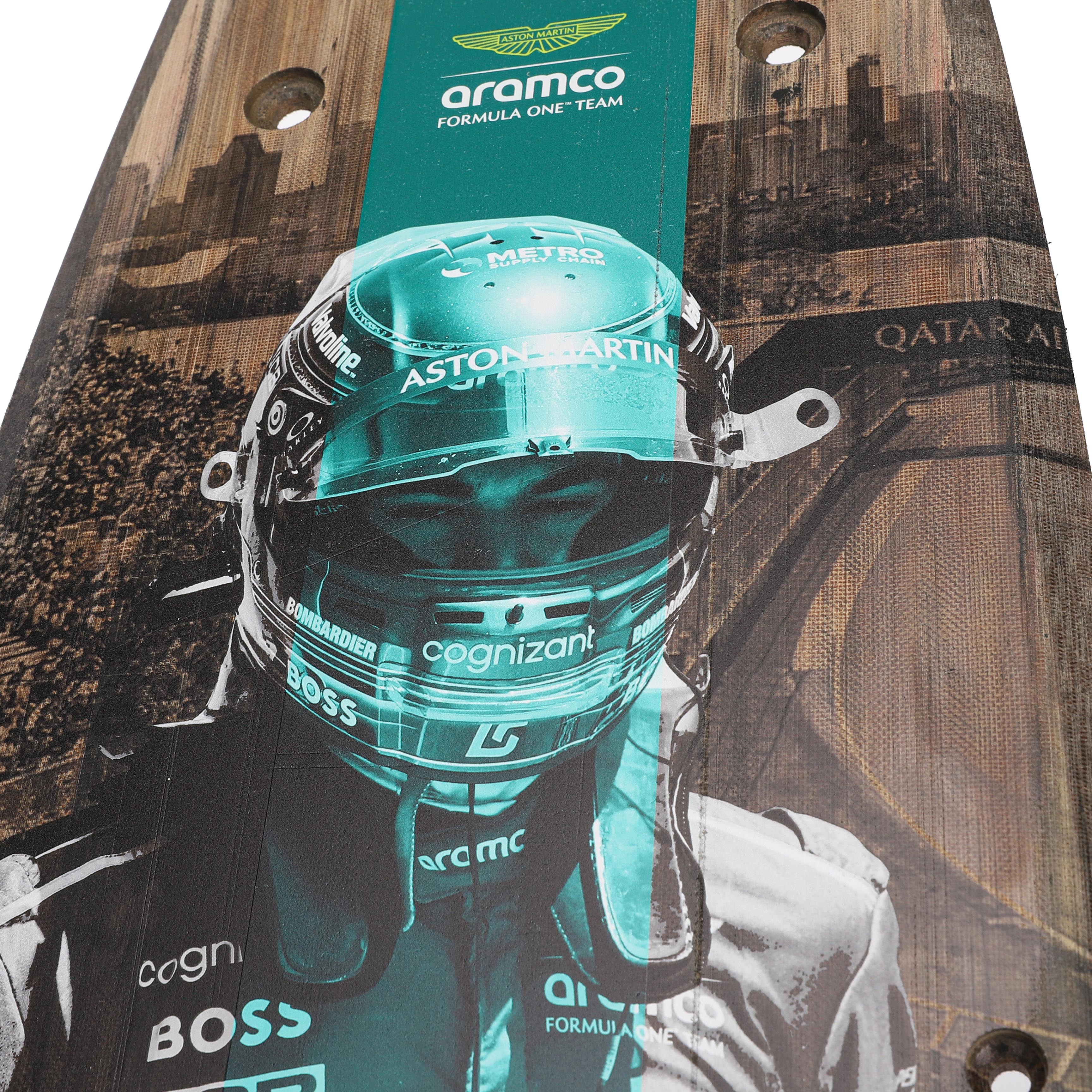 Lance Stroll 2024 Aston Martin Aramco F1® Team Skid Block Plank Wall Art