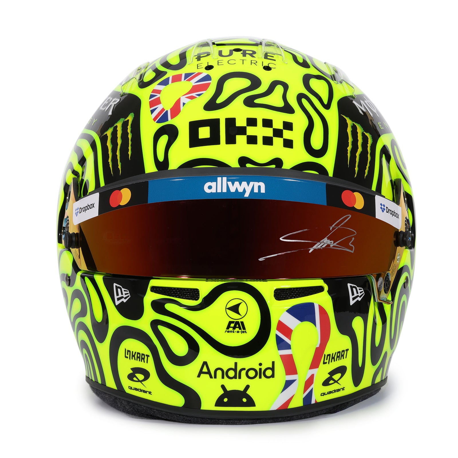 Lando Norris 2025 McLaren Signed Replica Helmet - British GP