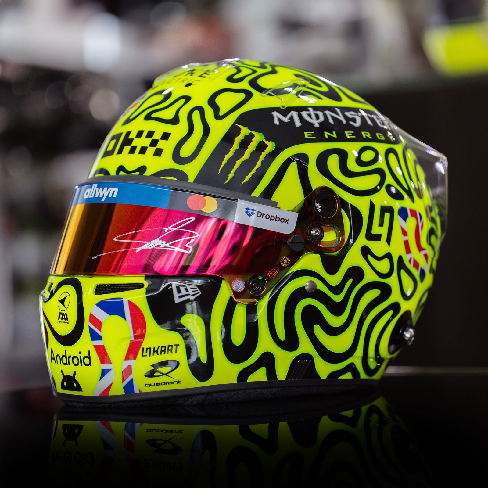 Lando Norris 2025 McLaren Signed Replica Helmet - British GP