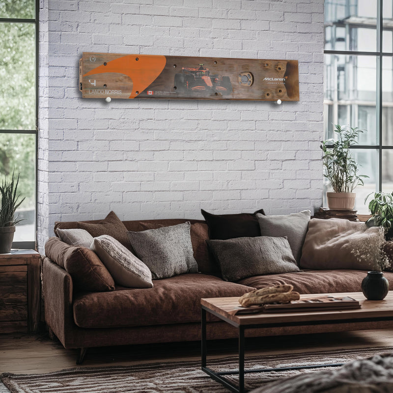 Lando Norris 2024 McLaren Formula One Team Grand Prix Used Rear Skid Plank Wall Art - Canadian GP