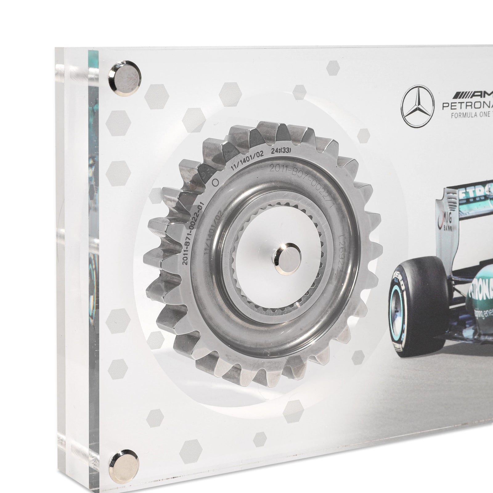 Lewis Hamilton 2013 Mercedes-AMG Petronas F1 team Gear Ratio in Acrylic