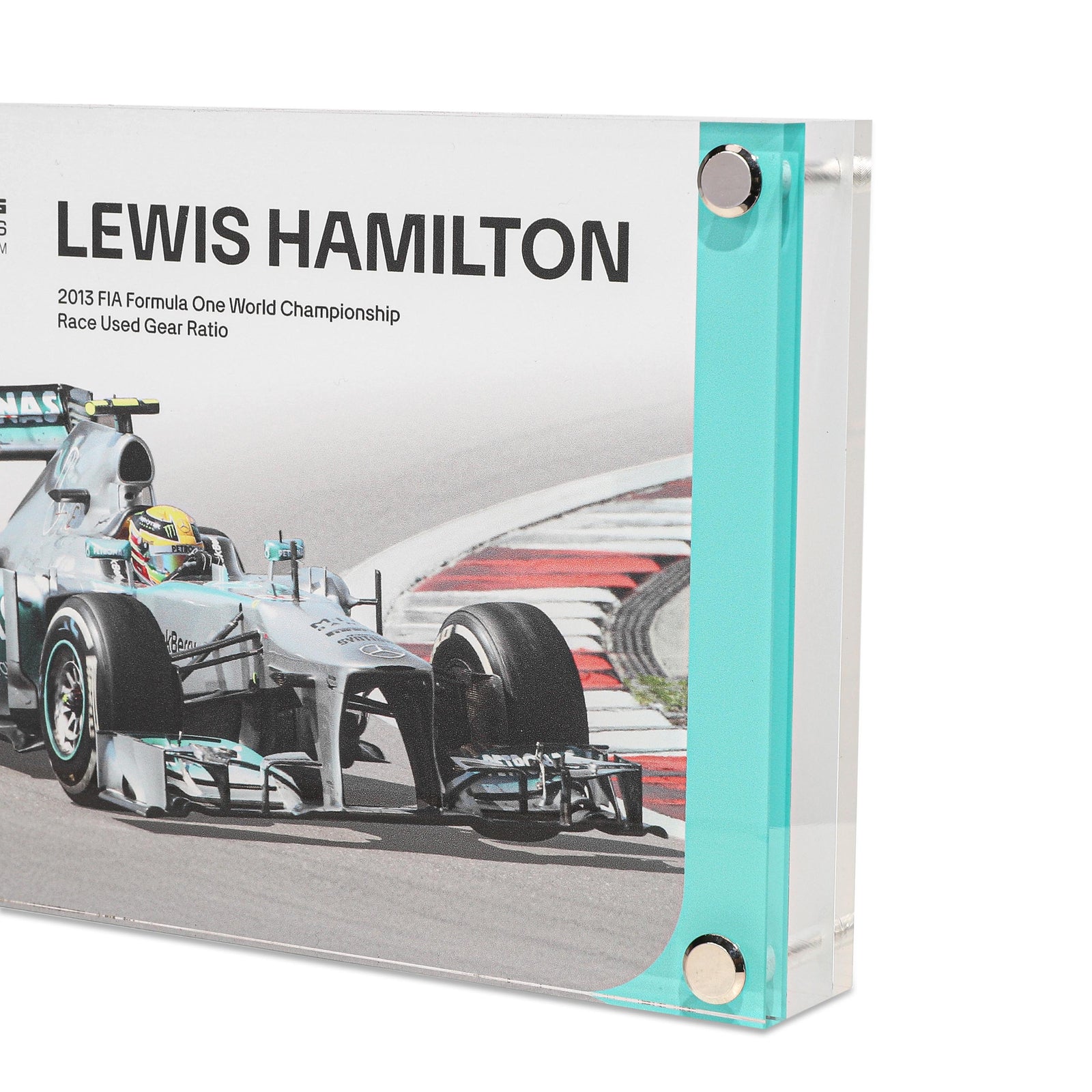 Lewis Hamilton 2013 Mercedes-AMG Petronas F1 team Gear Ratio in Acrylic