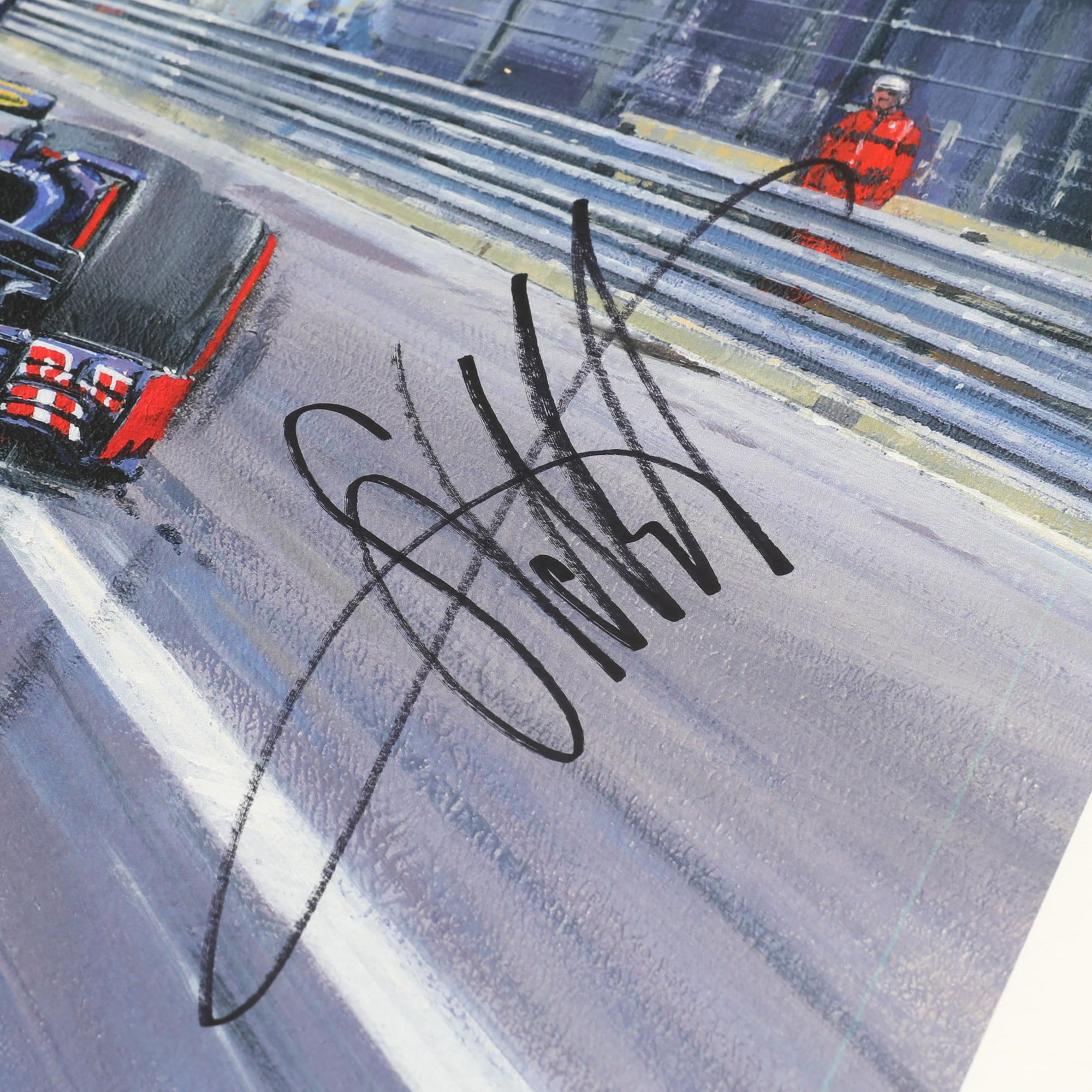Lewis Hamilton, Sebastian Vettel & Kimi Räikkönen Triple Signed Print – 2014 Monaco Grand Prix