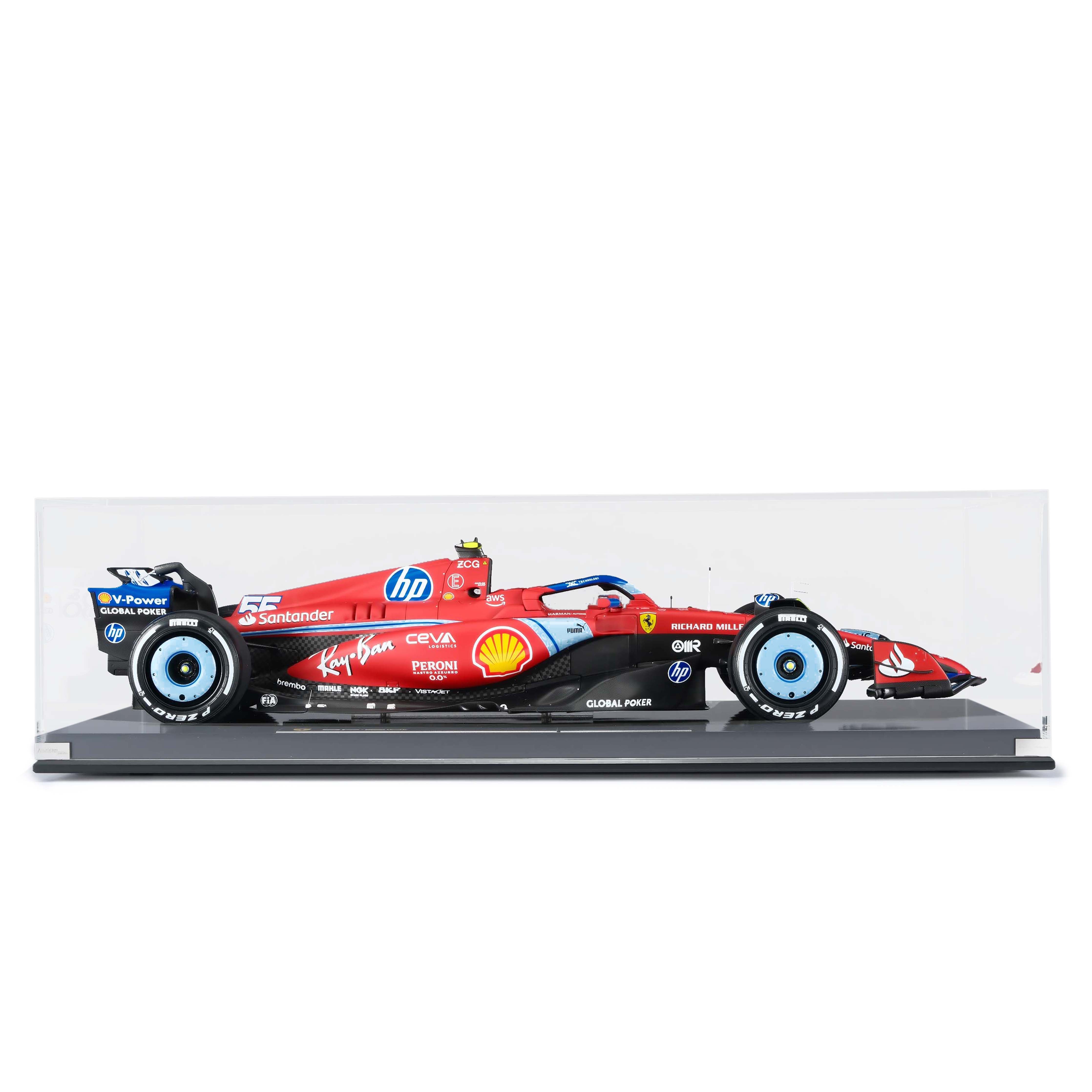 Carlos Sainz 2024 Ferrari SF-24 1:8 Scale Model Miami GP Edition– Amalgam Collection