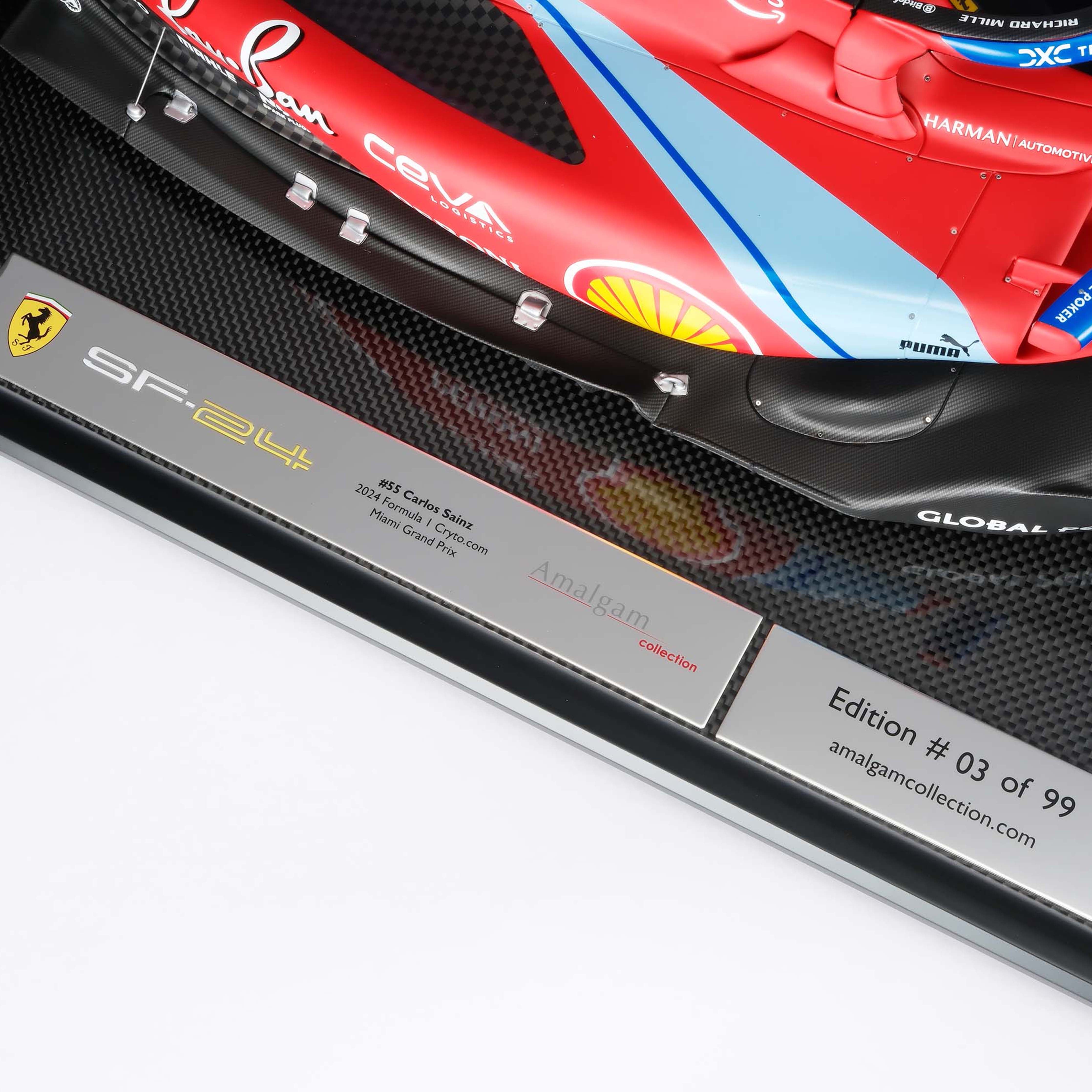 Carlos Sainz 2024 Ferrari SF-24 1:8 Scale Model Miami GP Edition– Amalgam Collection
