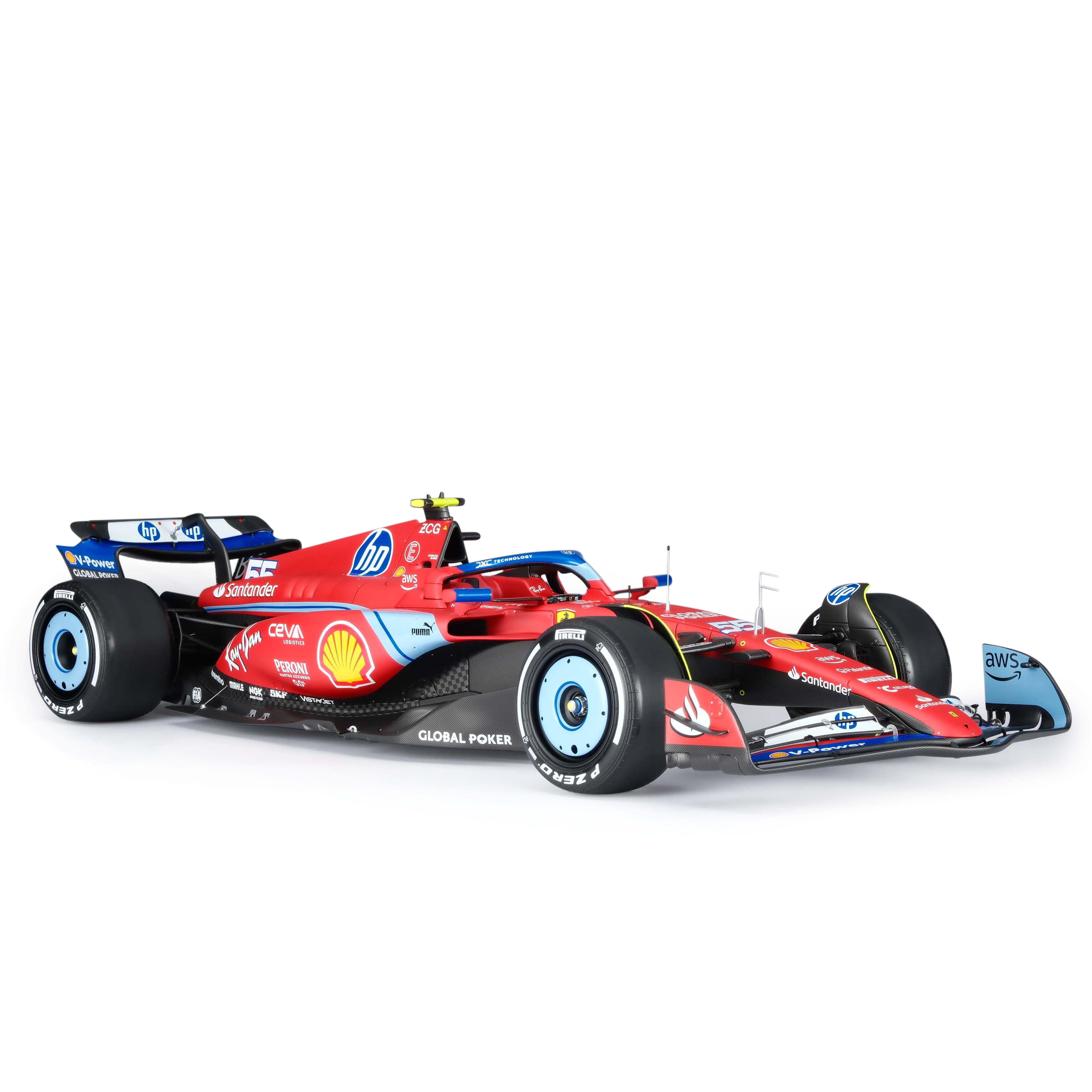 Carlos Sainz 2024 Ferrari SF-24 1:8 Scale Model Miami GP Edition– Amalgam Collection