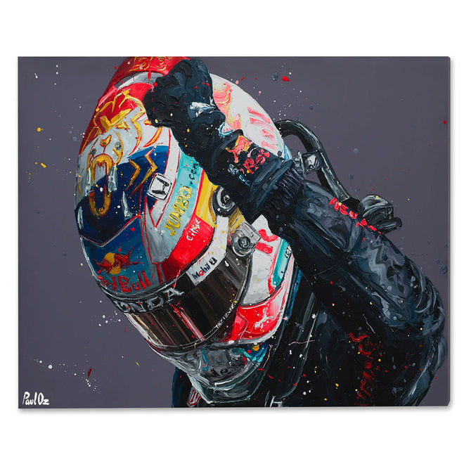 Max Verstappen 2021 Dutch GP 'Win' Hand Embellished Canvas - Paul Oz