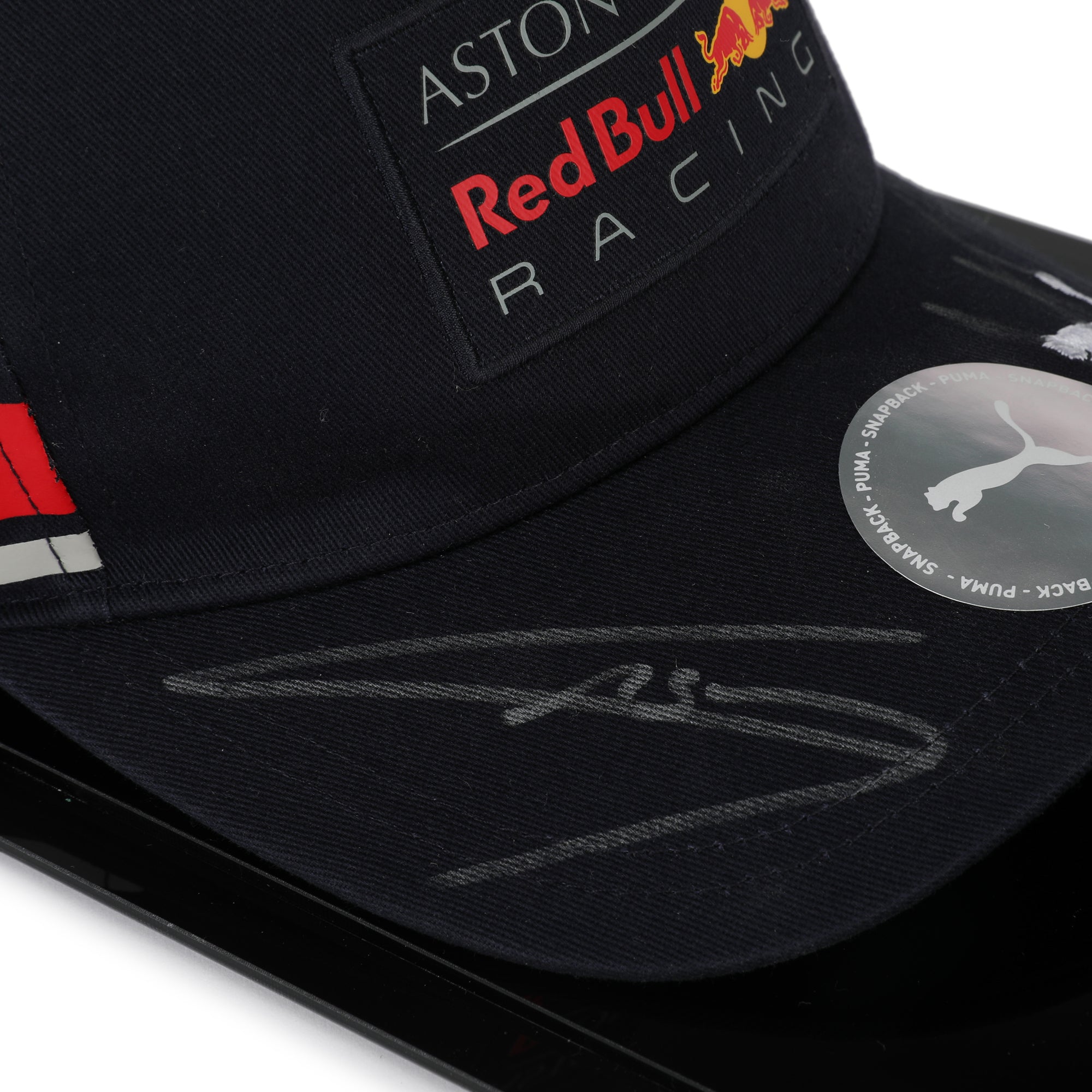 Max Verstappen and Pierre Gasly 2019 Signed Cap In Display
