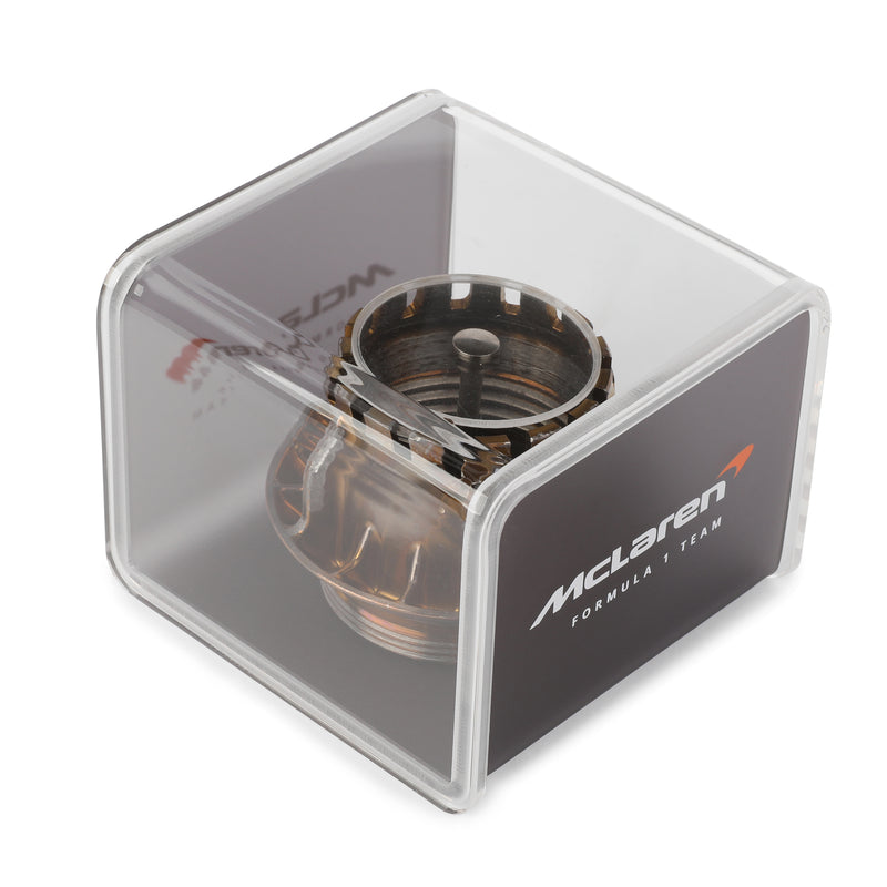 McLaren 2023 Race-Used Wheel Nut in Display Case - Gold