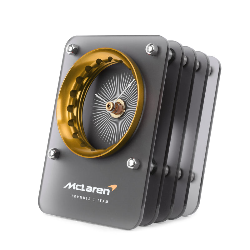 McLaren F1 Team Wheel Nut Collar Clock - Gold