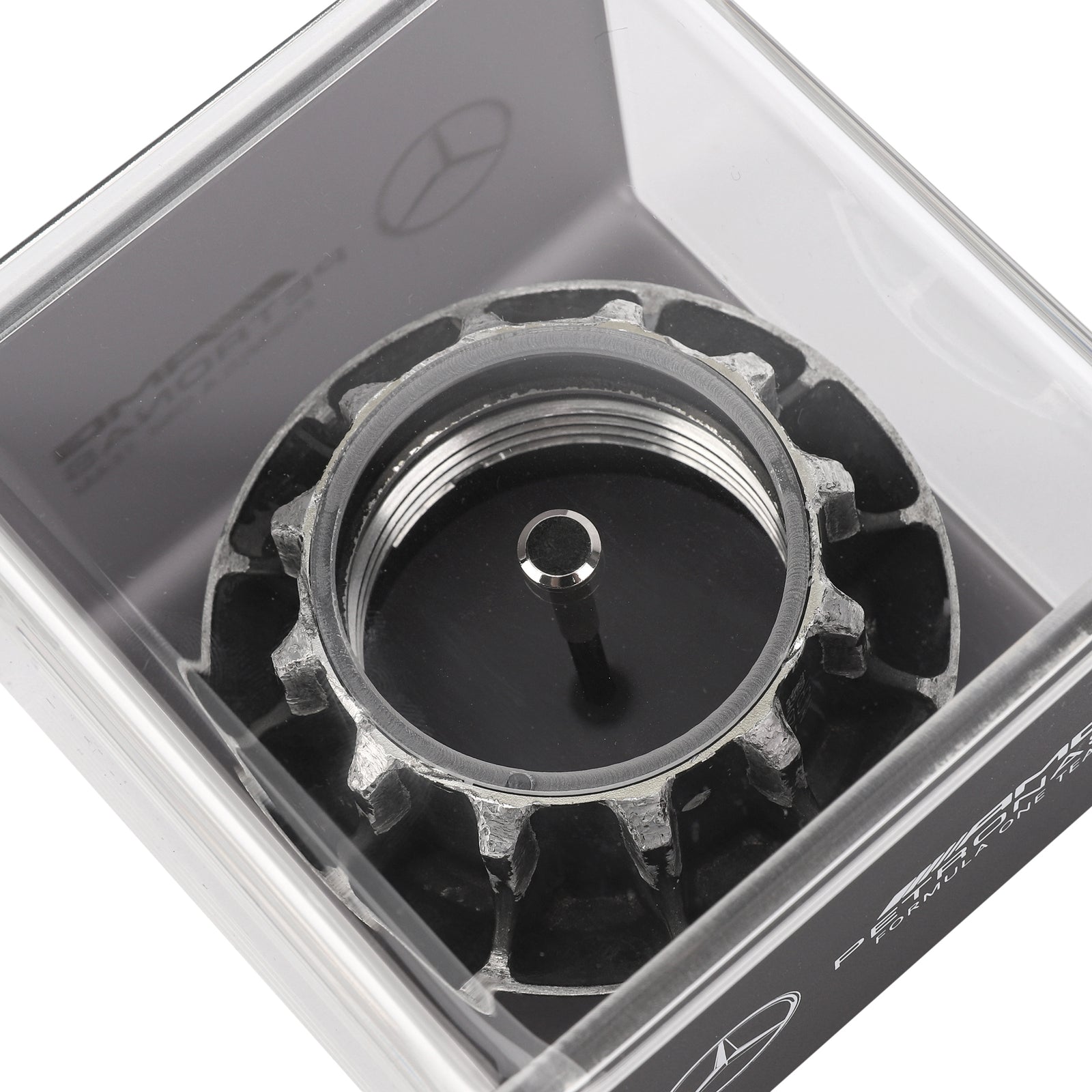 Mercedes AMG Petronas 2011 Grand Prix Used Wheel Nut in Display Case