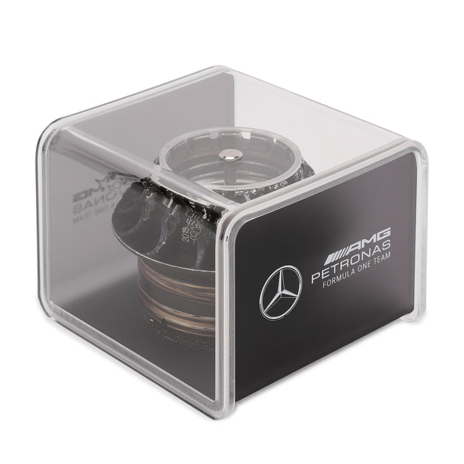 Mercedes AMG Petronas 2015 Grand Prix Used Black Wheel Nut in Display Case