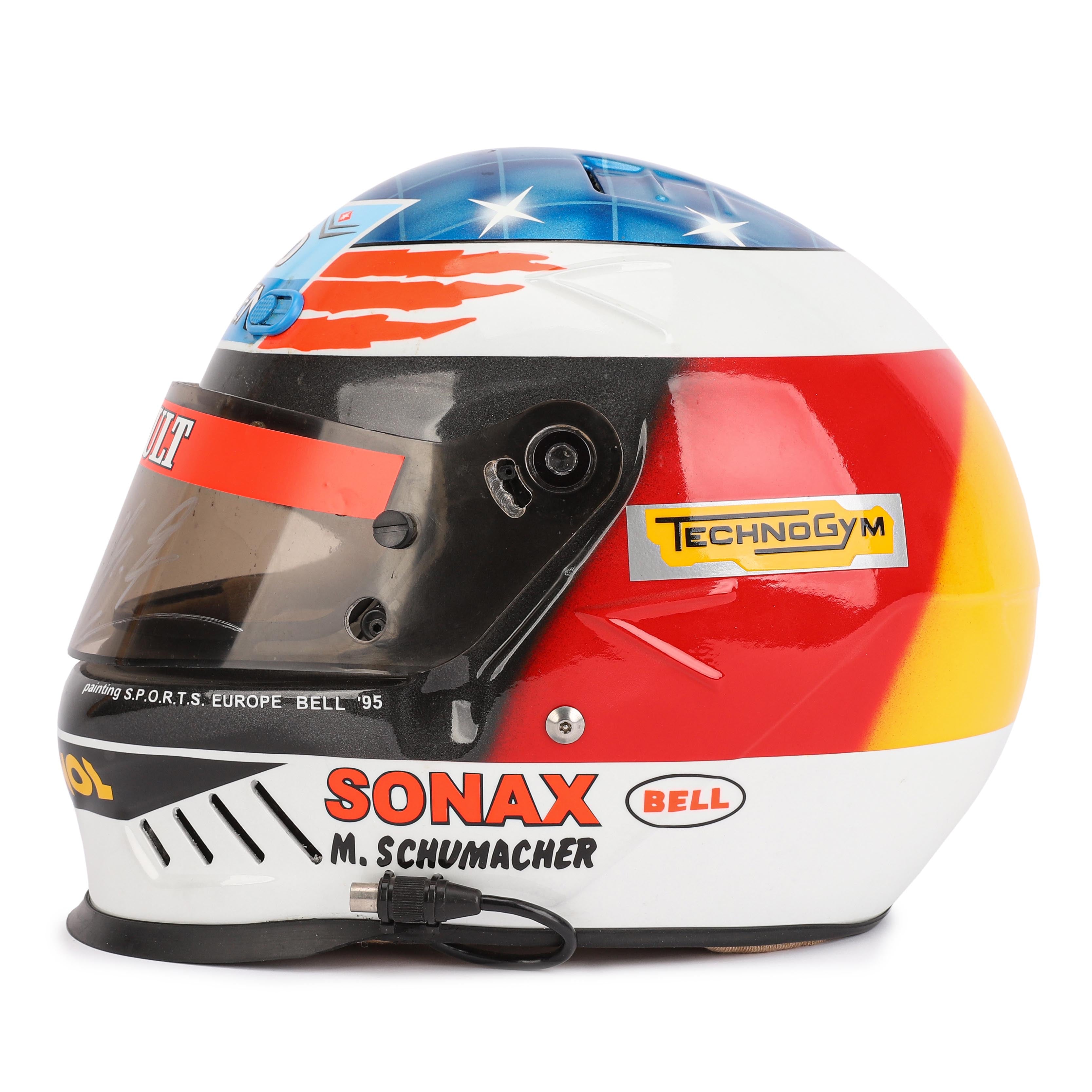 Michael Schumacher Signed Replica Benetton Helmet – 1995 Formula One Season
