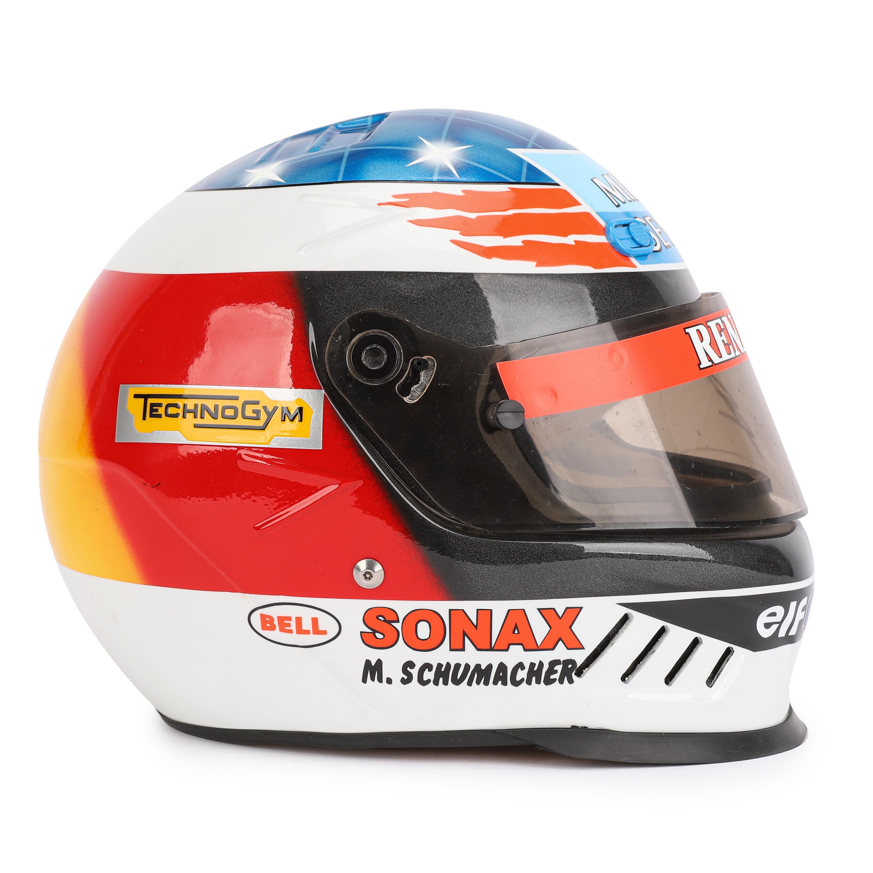 Michael Schumacher Signed Replica Benetton Helmet – 1995 Formula One Season