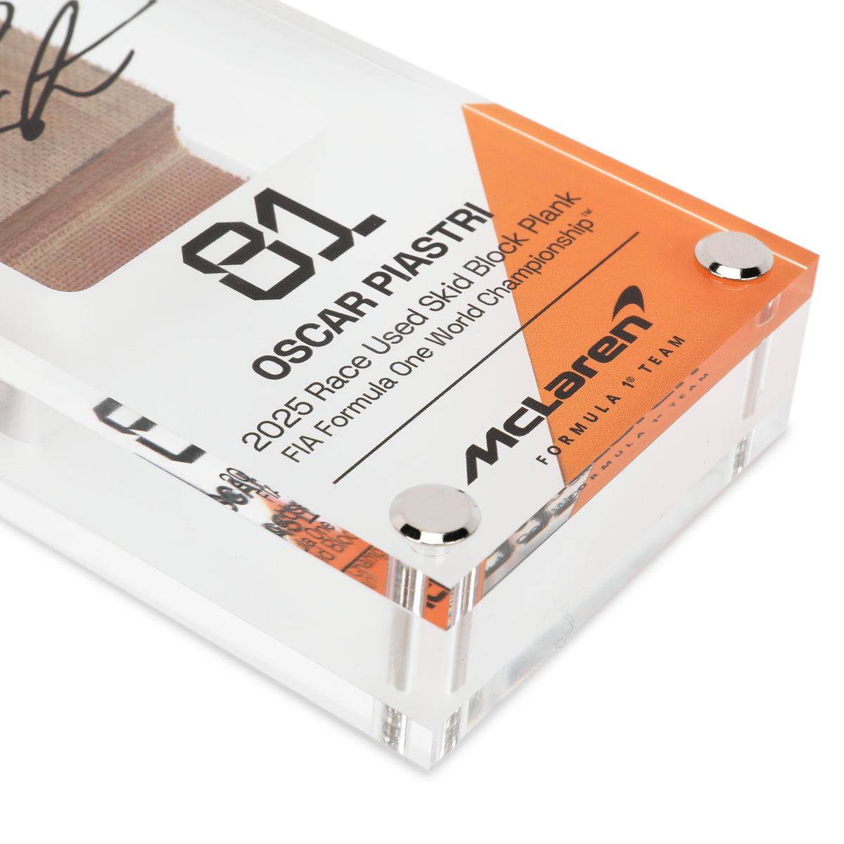 Oscar Piastri 2025 McLaren MCL39 F1® Skid Plank Piece – F1 Authentics