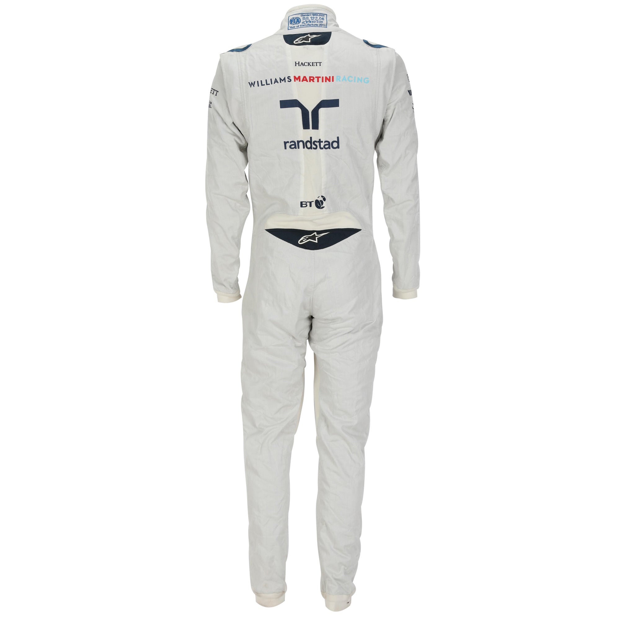 Paul Di Resta 2015 Williams Martini Racing Testing Used Suit
