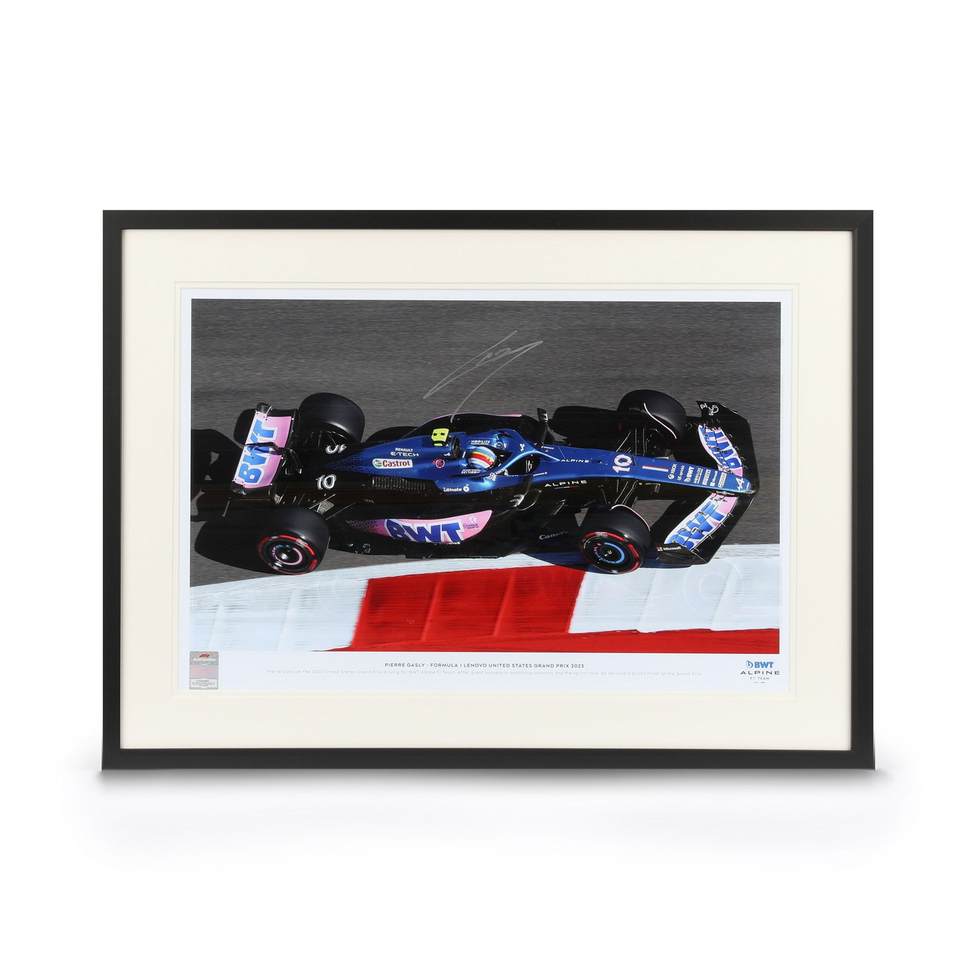 Pierre Gasly 2023 Signed Team Photo – US GP