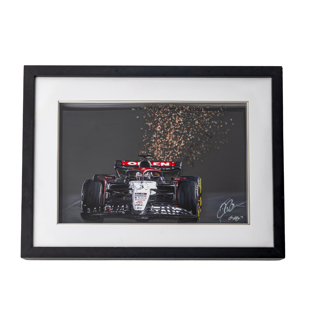 Daniel Ricciardo “Thunderstruck” 3D Painting by Bruce Sulzberg