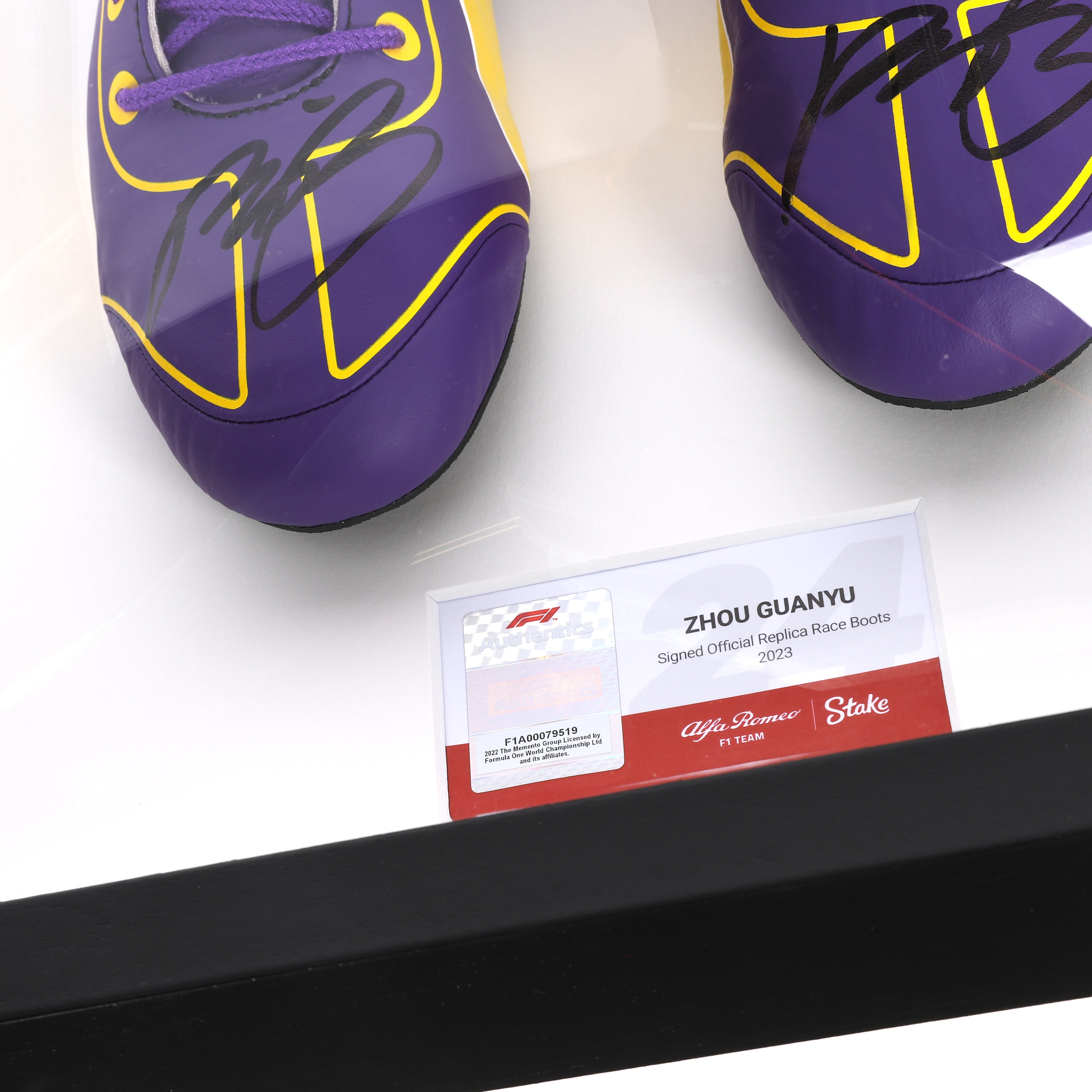 Zhou Guanyu 2023 Signed Replica Alfa Romeo F1 Team Stake Race Boots
