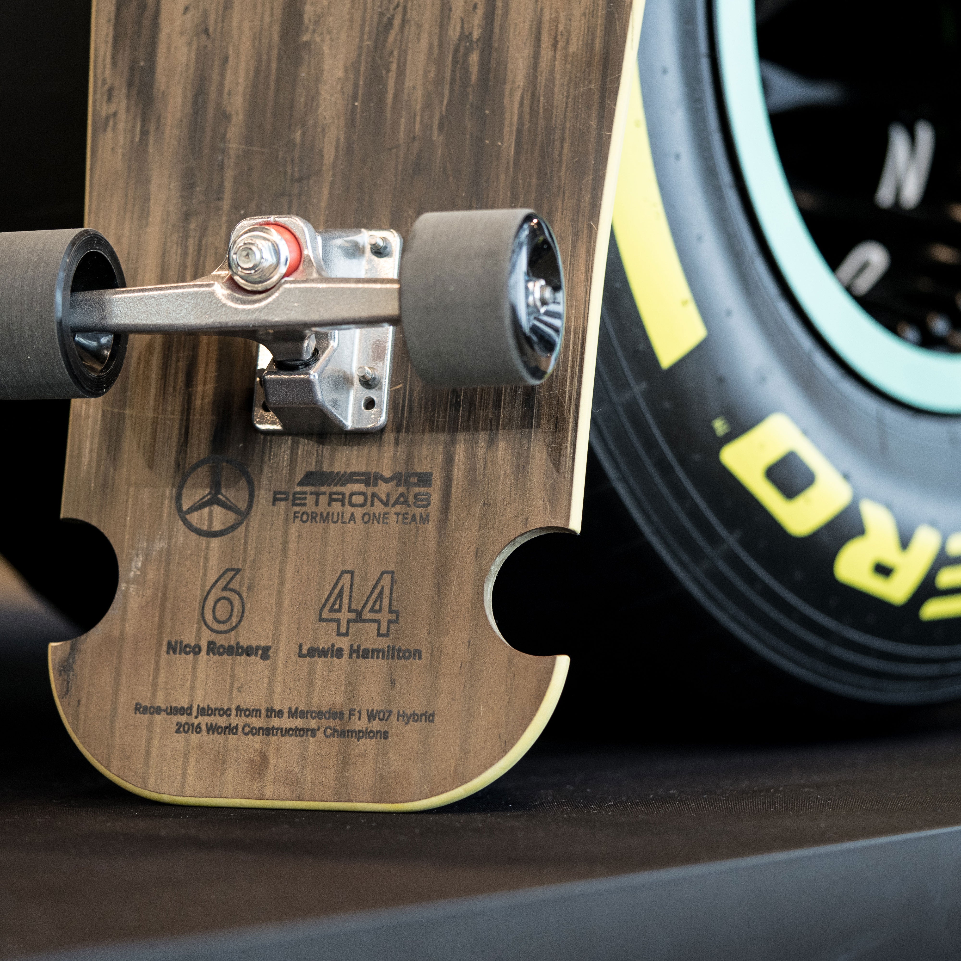 Mercedes-AMG Petronas Formula One Team 2016 Skid Block Skateboard