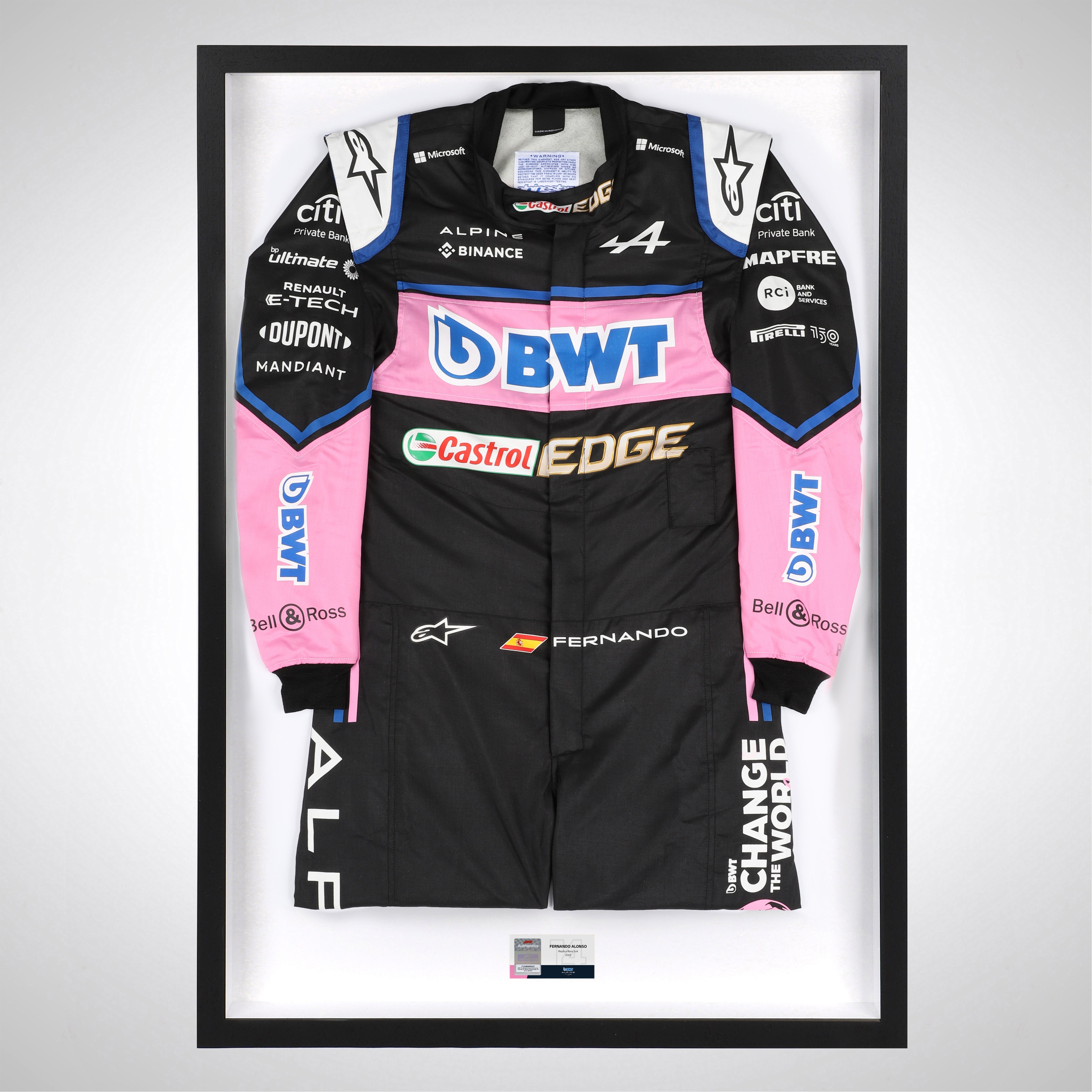 Officially Licensed 2022 BWT Alpine F1 Team Suit - Fernando Alonso Edition