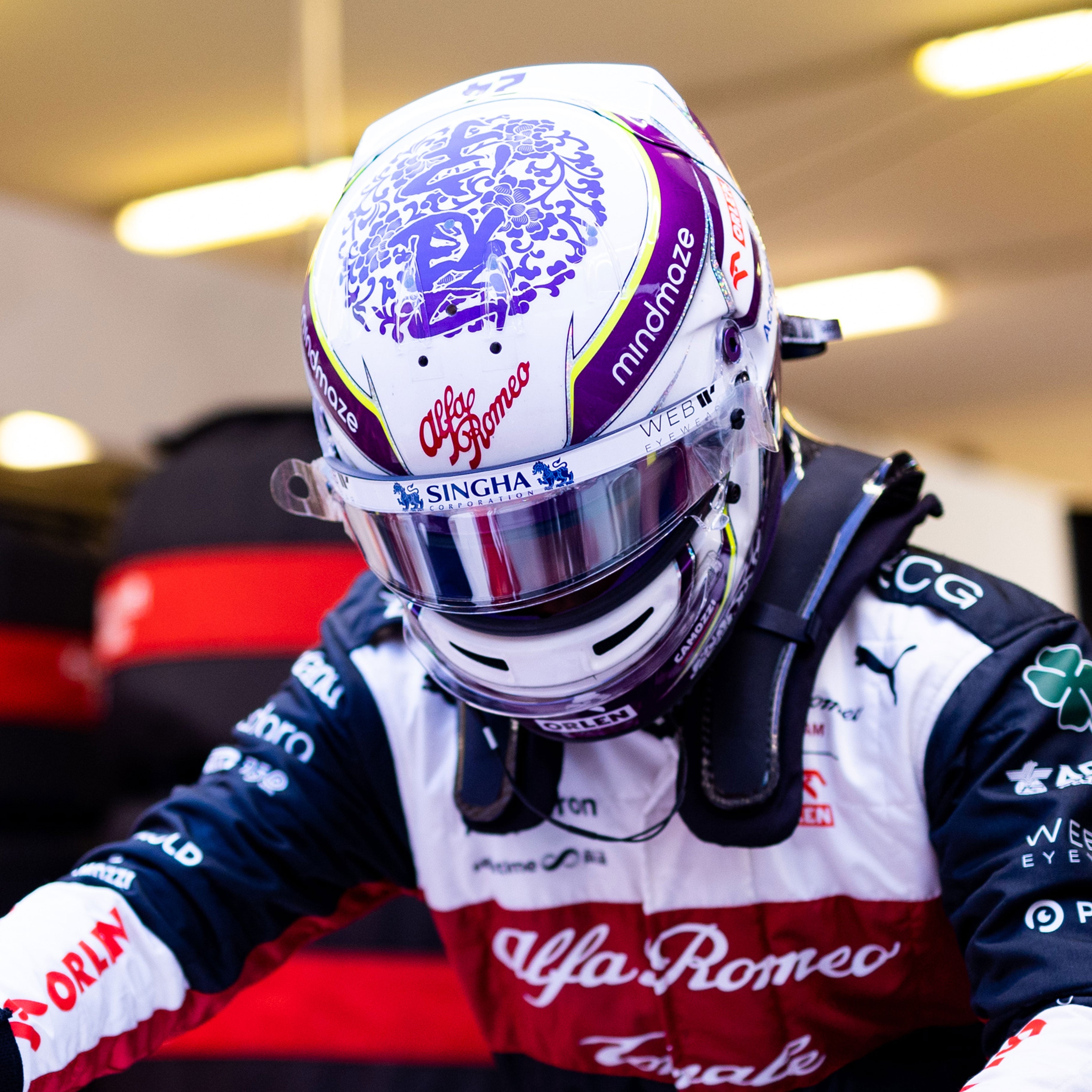 Zhou Guanyu 2022 Signed Replica Helmet