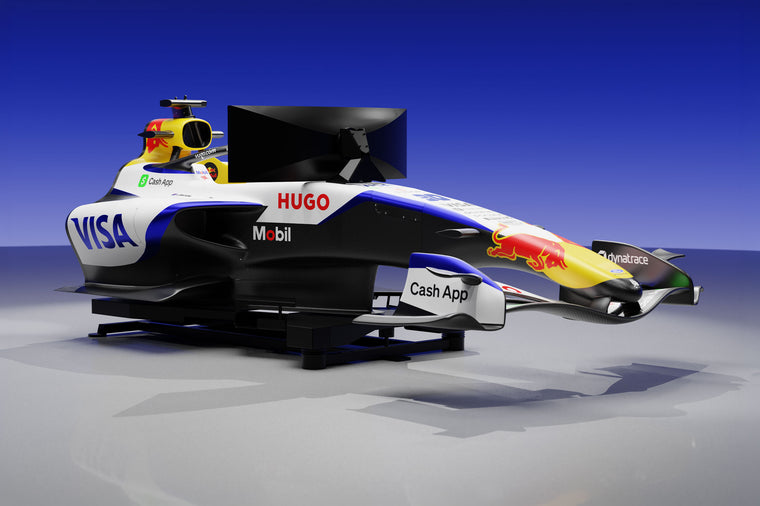 2026 Visa Cash App Racing Bulls F1® Team Formula 1-inspired racing simulator, exclusive motorsport collector display for dedicated Formula 1 enthusiasts and premium memorabilia