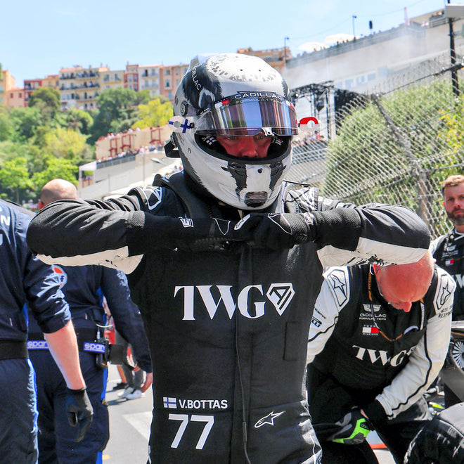 The Austin Auction LOT 022 - Valtteri Bottas 2026 Used Monaco ‘Nigel the Badger’ Helmet with Meet & Greet