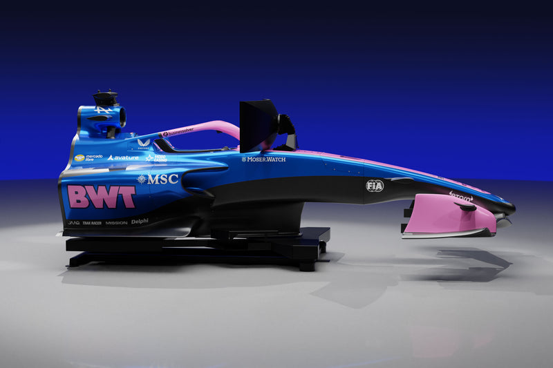 BWT Alpine Formula One™ Team 2026 Formula 1-inspired racing simulator, premium collector piece for home or office display