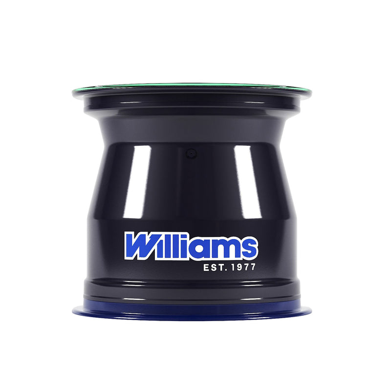 Atlassian Williams Racing Formula 1 rear wheel rim table made from an authentic race team wheel rim collector furniture