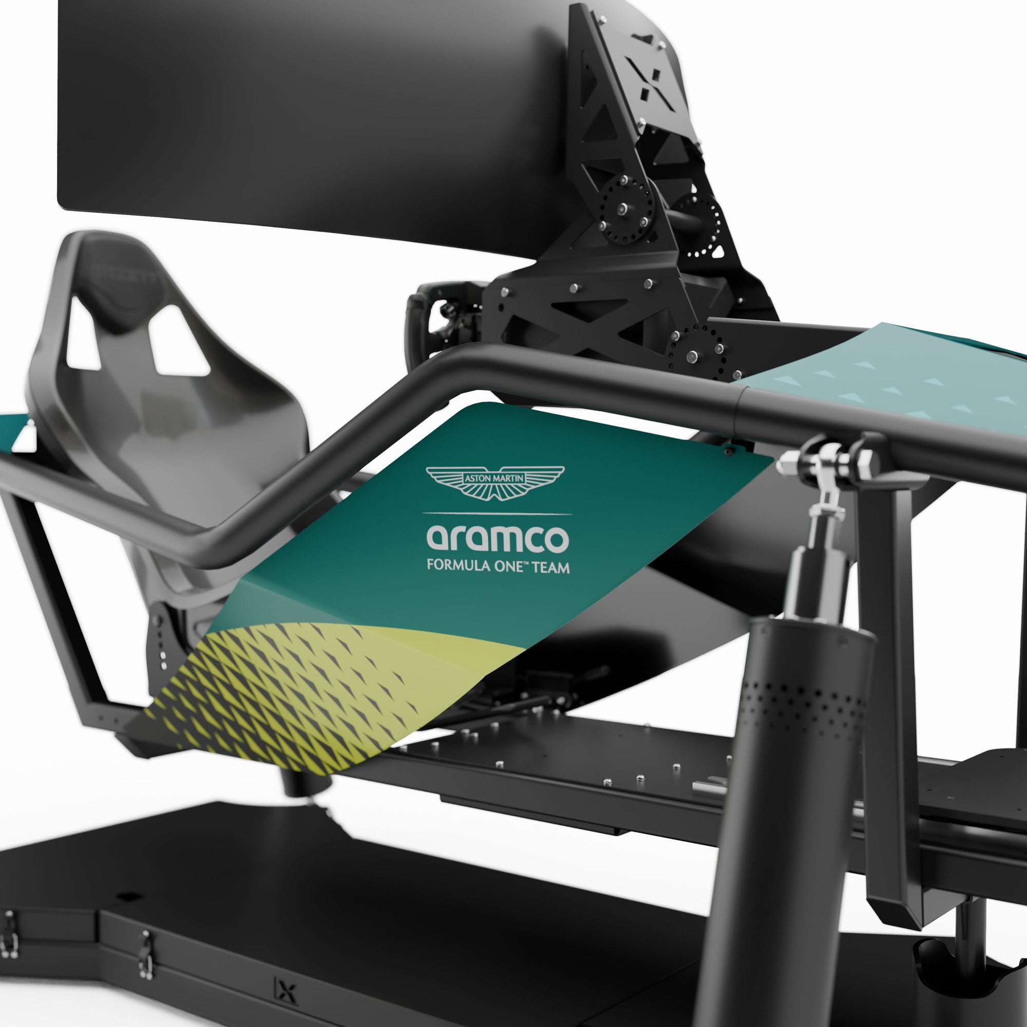 Aston Martin Aramco F1 Team X6 motion simulator high-performance motion platform racing cockpit display