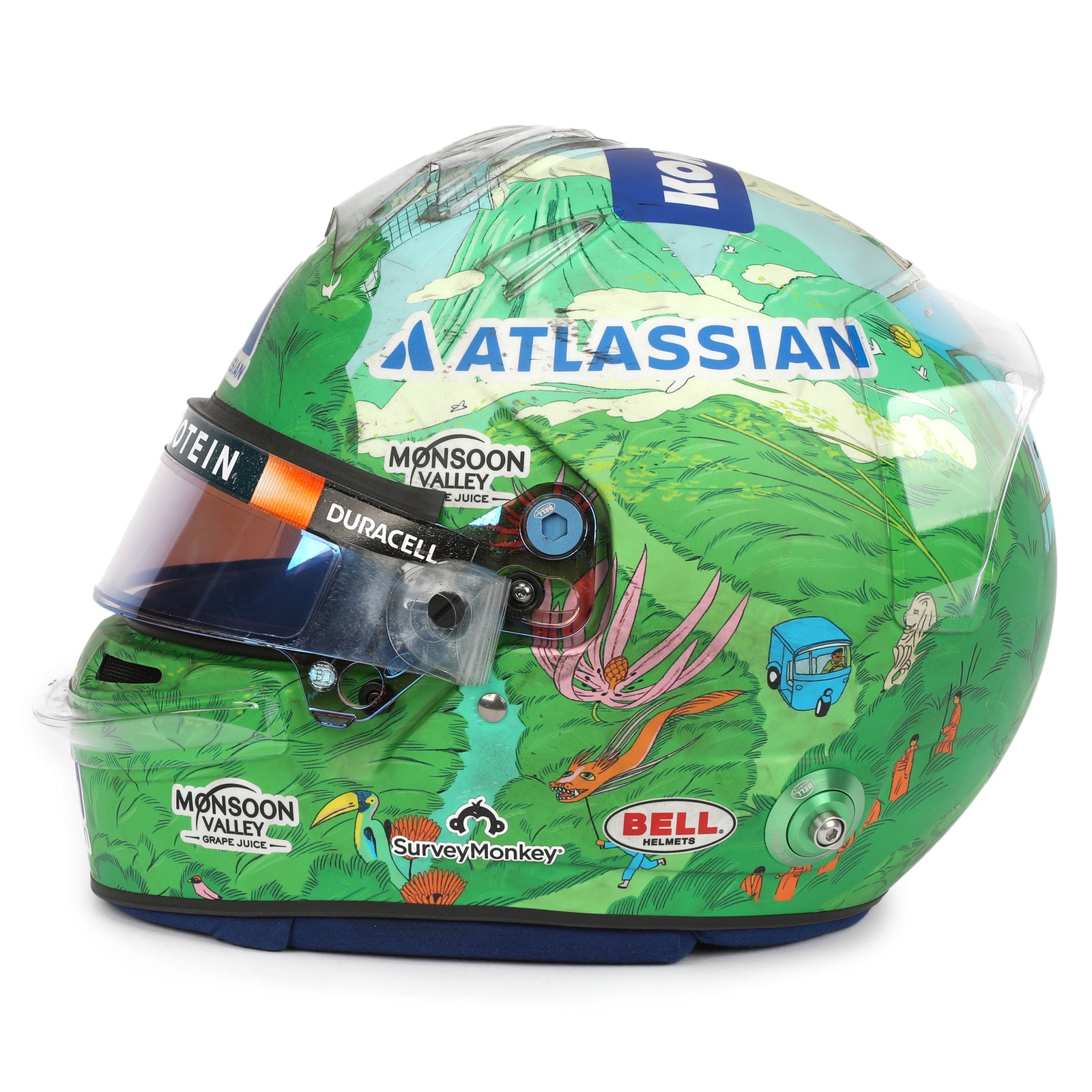 Alex Albon 2025 Signed Race Used Helmet – Singapore GP