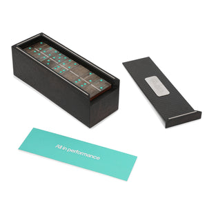 Mercedes-AMG F1® Team race-used skid plank dominoes set, authentic Formula 1 memorabilia and premium collector keepsake